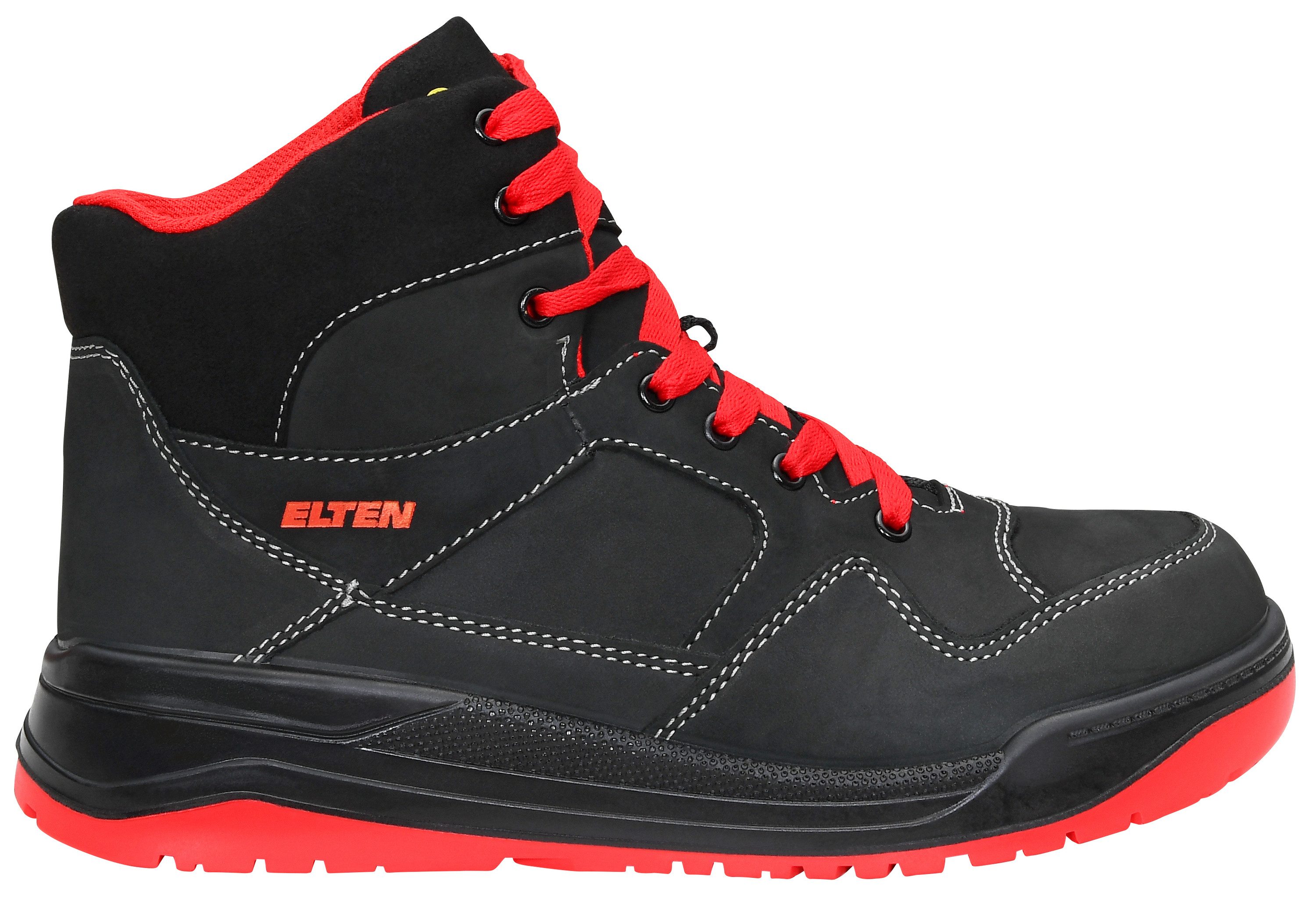 ELTEN MAVERICK black-red Mid ESD S3S Sicherheitsstiefel (Schuhkarton, Paar) – Bild 3 von 5