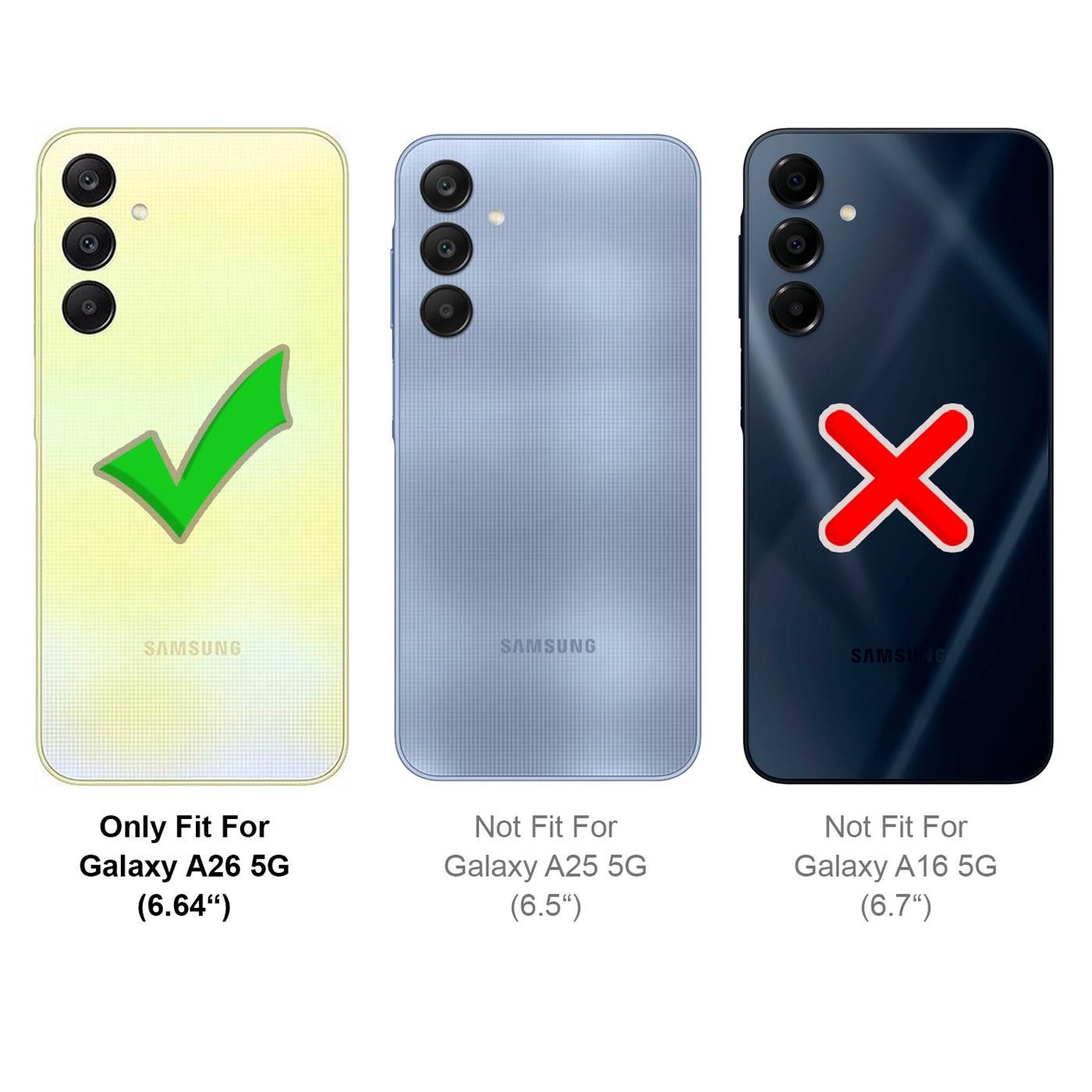 CoolGadget Handyhülle Black Series Handy Hülle für Samsung Galaxy A26 5G 6,7 Zoll, Edle Silikon Schlicht Robust Schutzhülle für Samsung A26 5G 5G Hülle