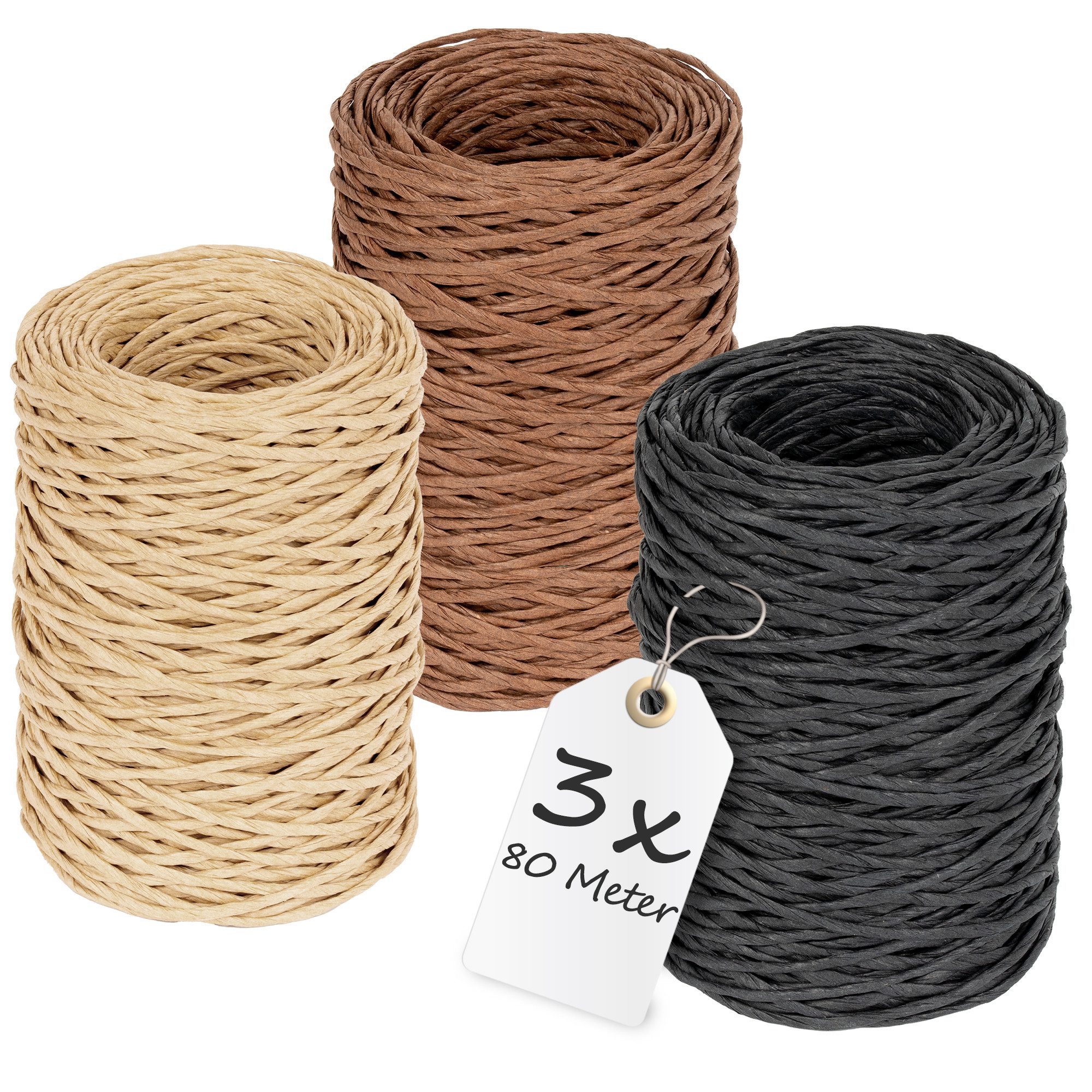 Bindedraht 3x Papierdraht Blumenbindedraht Set Basteldraht