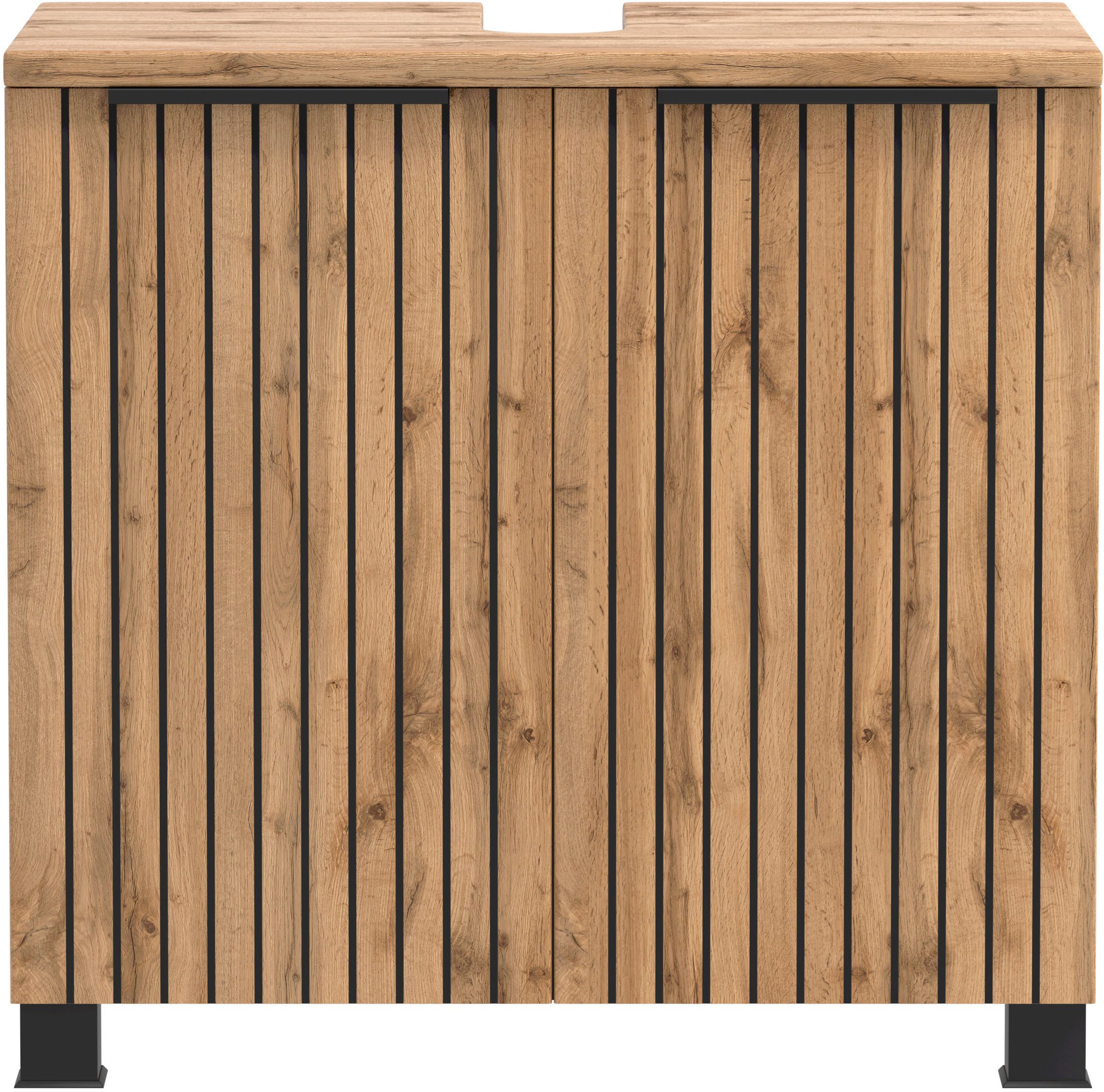 welltime Waschbeckenunterschrank Welltime, Breite 60 cm, 2-türig, gedämpft
