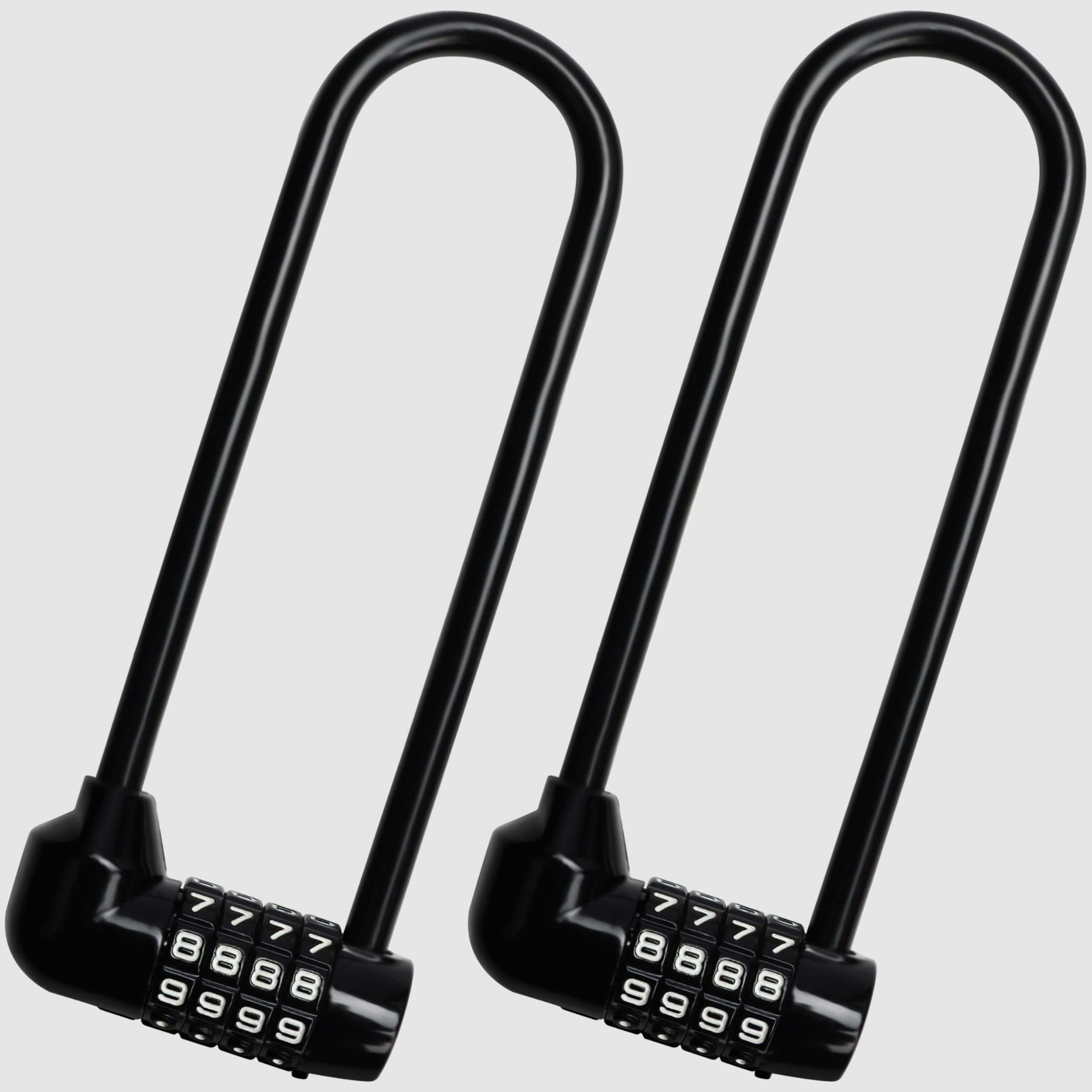 Kurtzy Vorhängeschloss Bike Theft Protection - 2 Pack, 4-Digit Lock, (1-tlg)