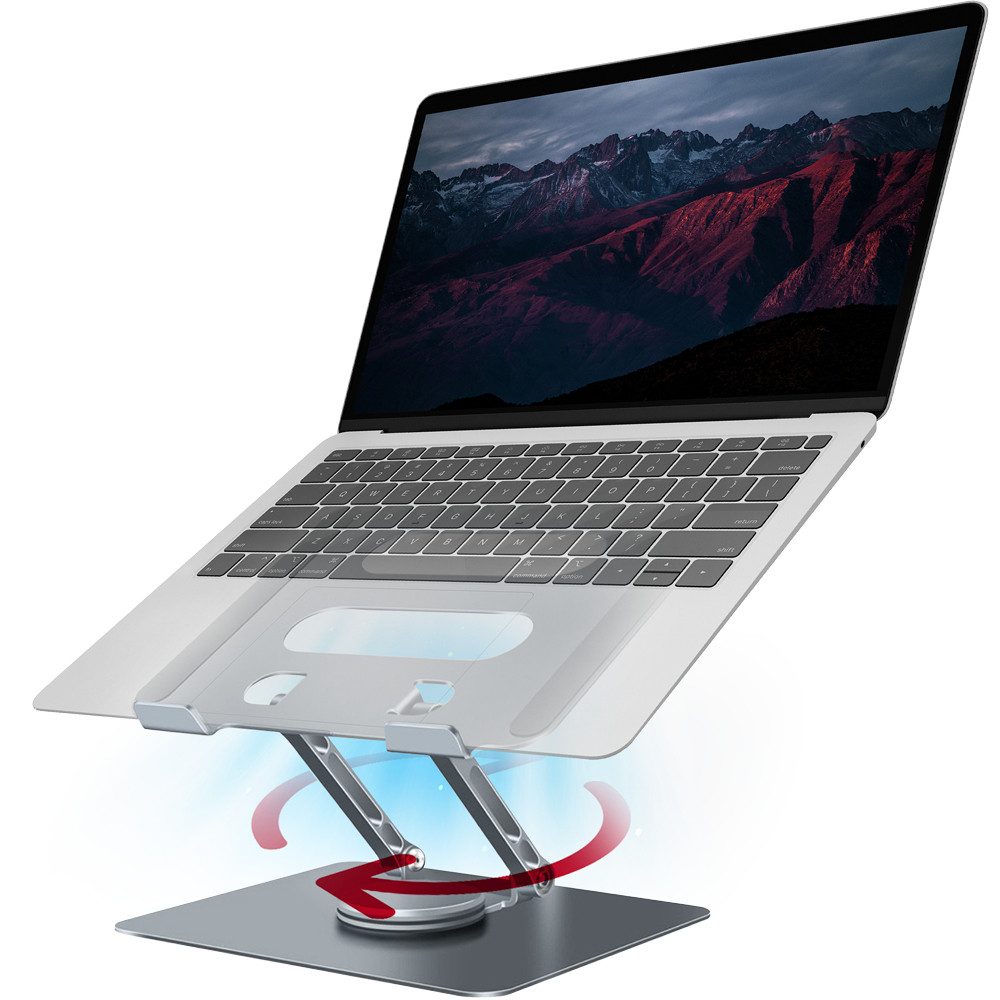 CoverKingz Laptop-Ständer Laptop Ständer Höhenverstellbar mit 360° drehbarer Basis 10-17 grau