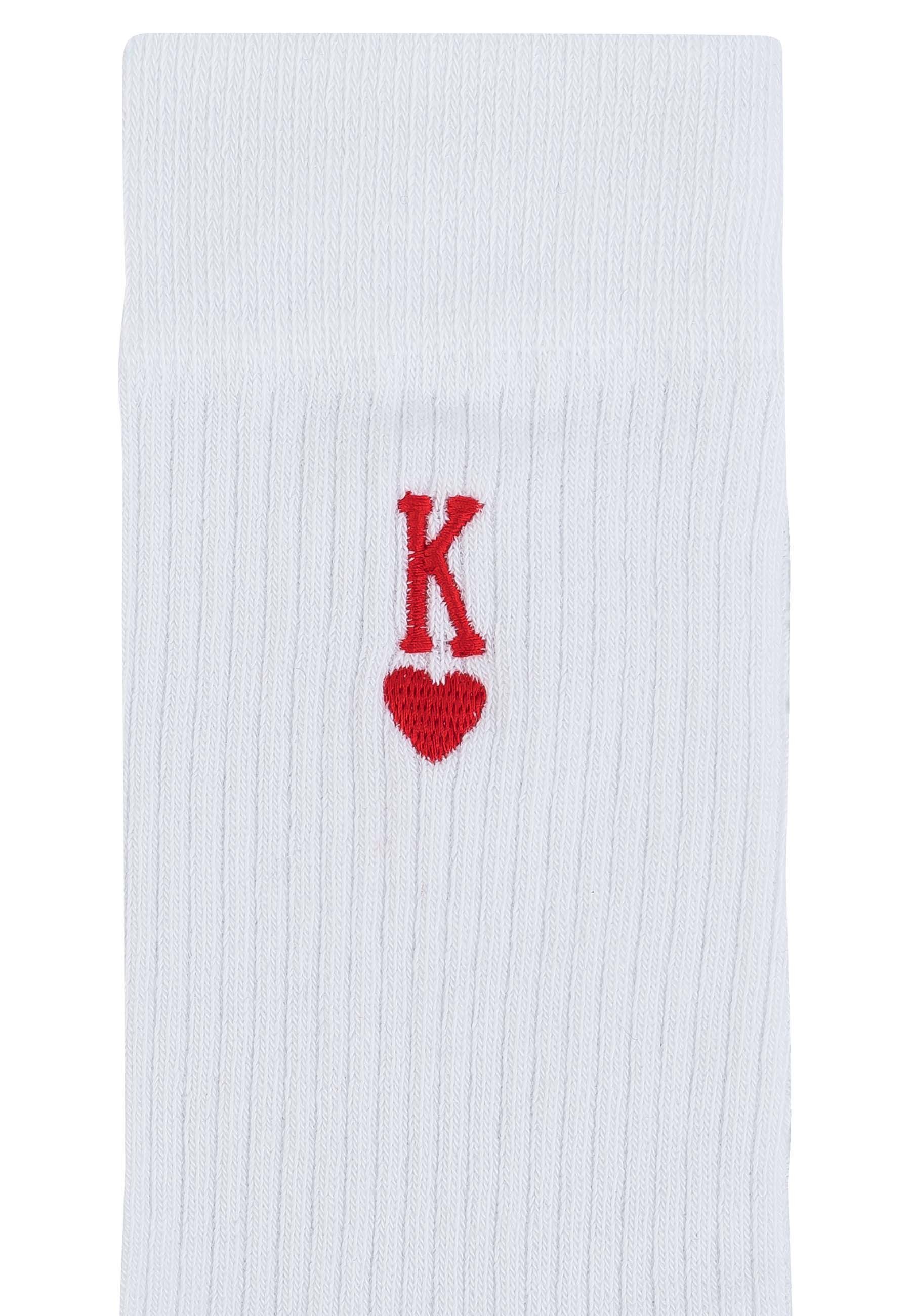MELA Socken Gerippte Socken Stickerei 1er günstig online kaufen