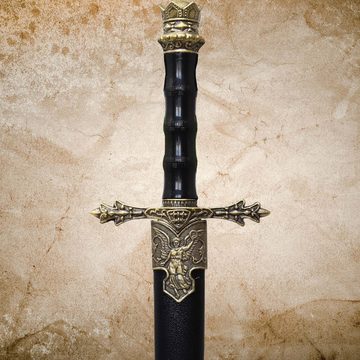 MystiCalls Spielzeug-Schwert Deko Dolch mit Krone und Scheide Ritterdolch Ritter Kostüm, (1-tlg), Stainless Steel