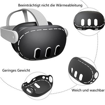 Tadow Meta Quest 3 VR-Konsole Silikonhülle,Silikon-Schutzhülle Virtual-Reality-Brille