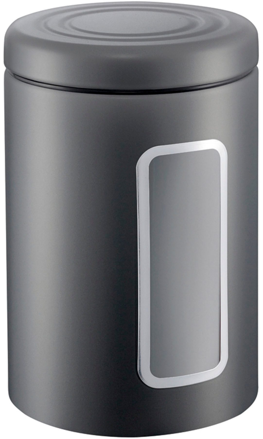 WESCO Vorratsdose Classic Line, Stahlblech, (1-tlg), Deckel mit Kunststoffring / Sichtfenster aus Acryl, 2 L