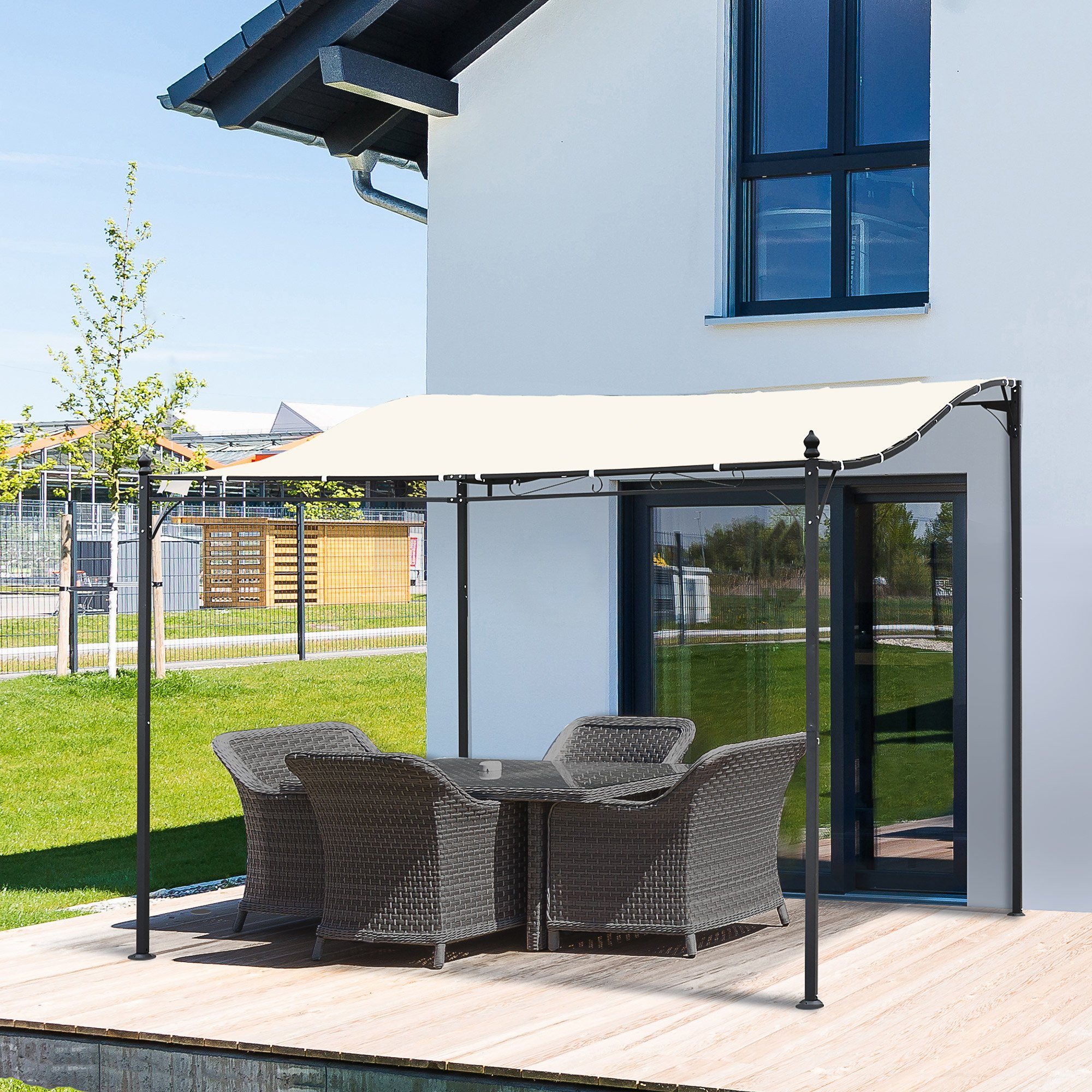 Outsunny Pavillon Festzelt, Gartenzelt, Gartenpavillon, Überdachung, günstig online kaufen