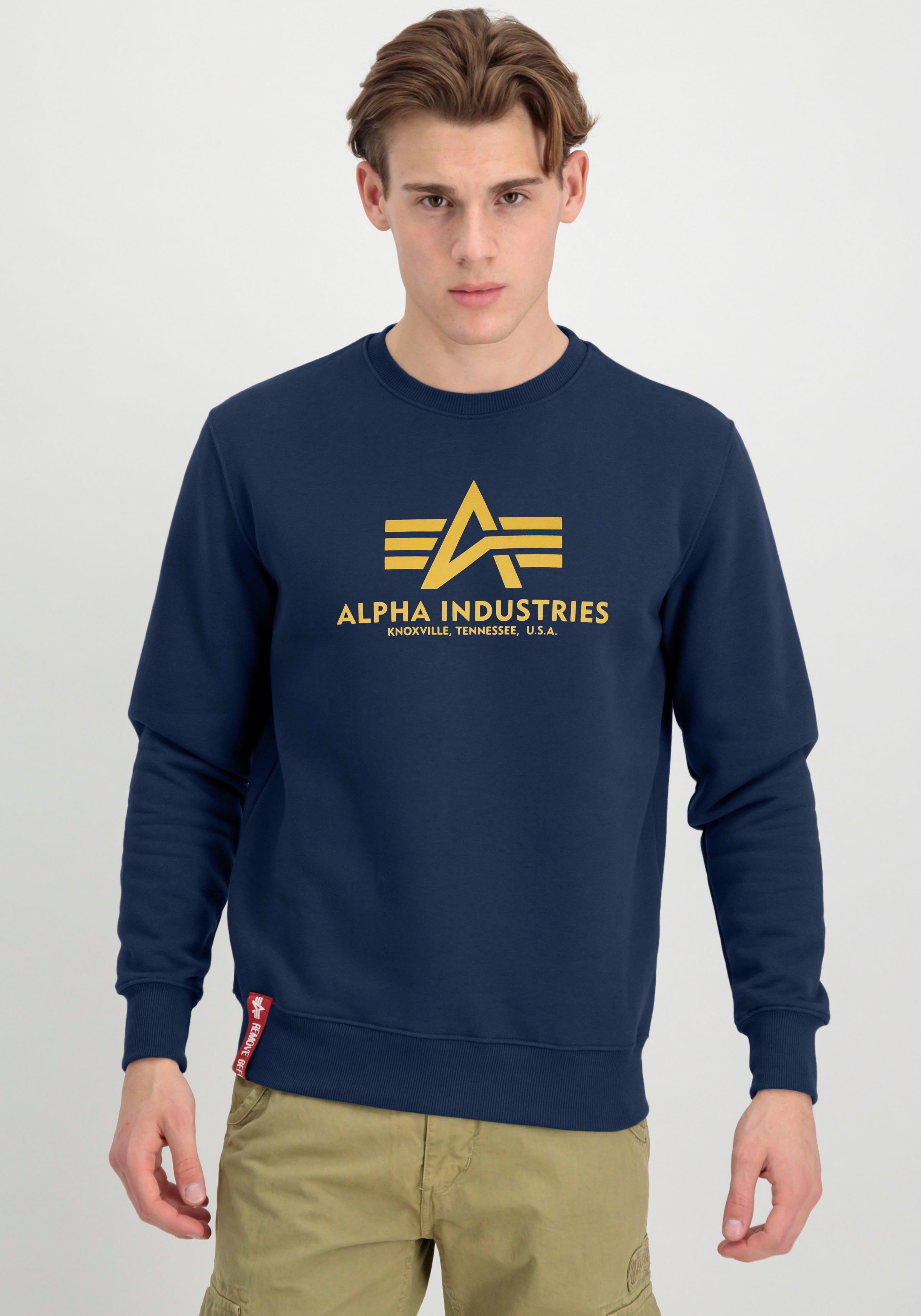 Größte in Japan Alpha Industries Sweatshirt Basic new Sweater navy
