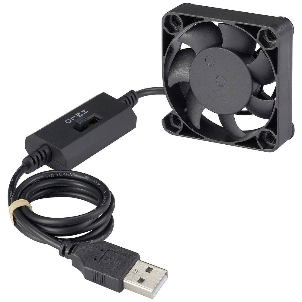 Renkforce Mini USB-Ventilator RF-USBF-450-BL USB-VENTILATOR, 40 x 40 x 10 mm