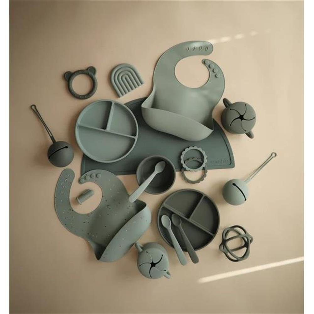 Mushie Aufbewahrungsbox Schnullerbox Dried Thyme, aus Silikon, BPA-frei, Schnullerhalter, für Schnuller / Nuckel, Grün