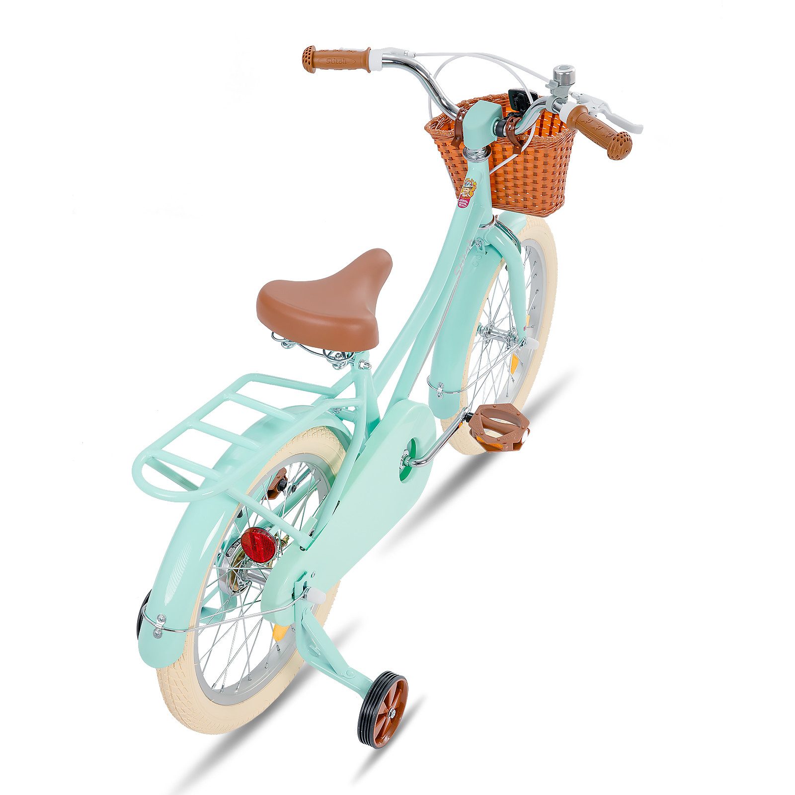 JOYSTAR Kinderfahrrad 12 14 16 18 Zoll fahrrad für 2-9 Jahre alte Mädchen & Jungen, mit Kotflügel, Stützrädern, Korb, Gepäckträger, Kettenabdeckung