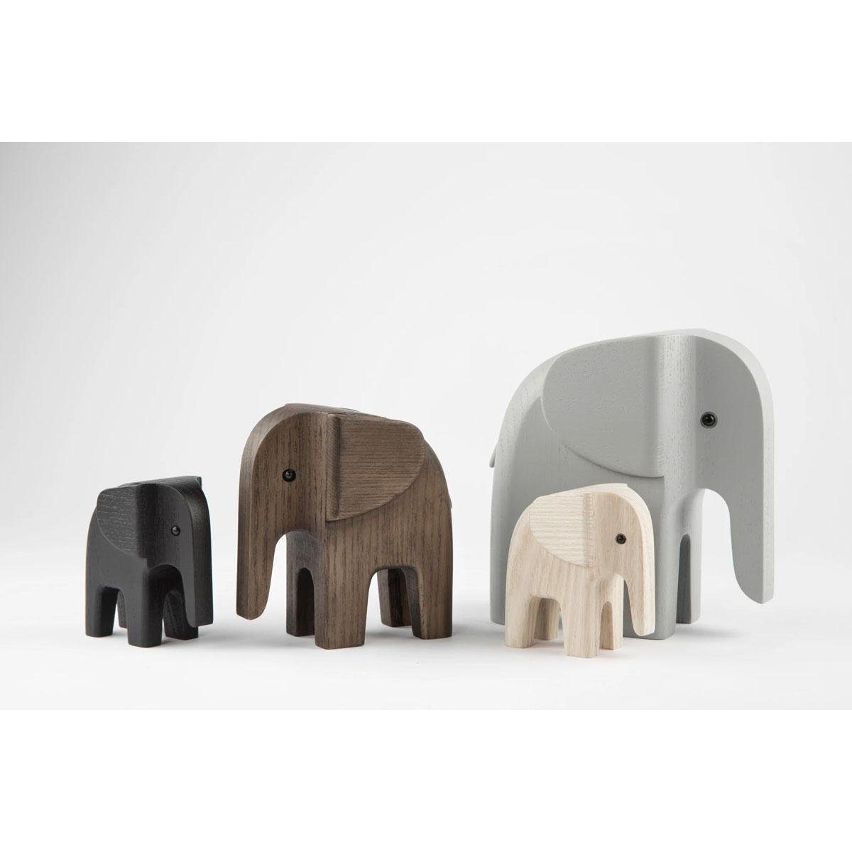 Novoform Elefant Dekofigur Eschenholz Skulptur Grau