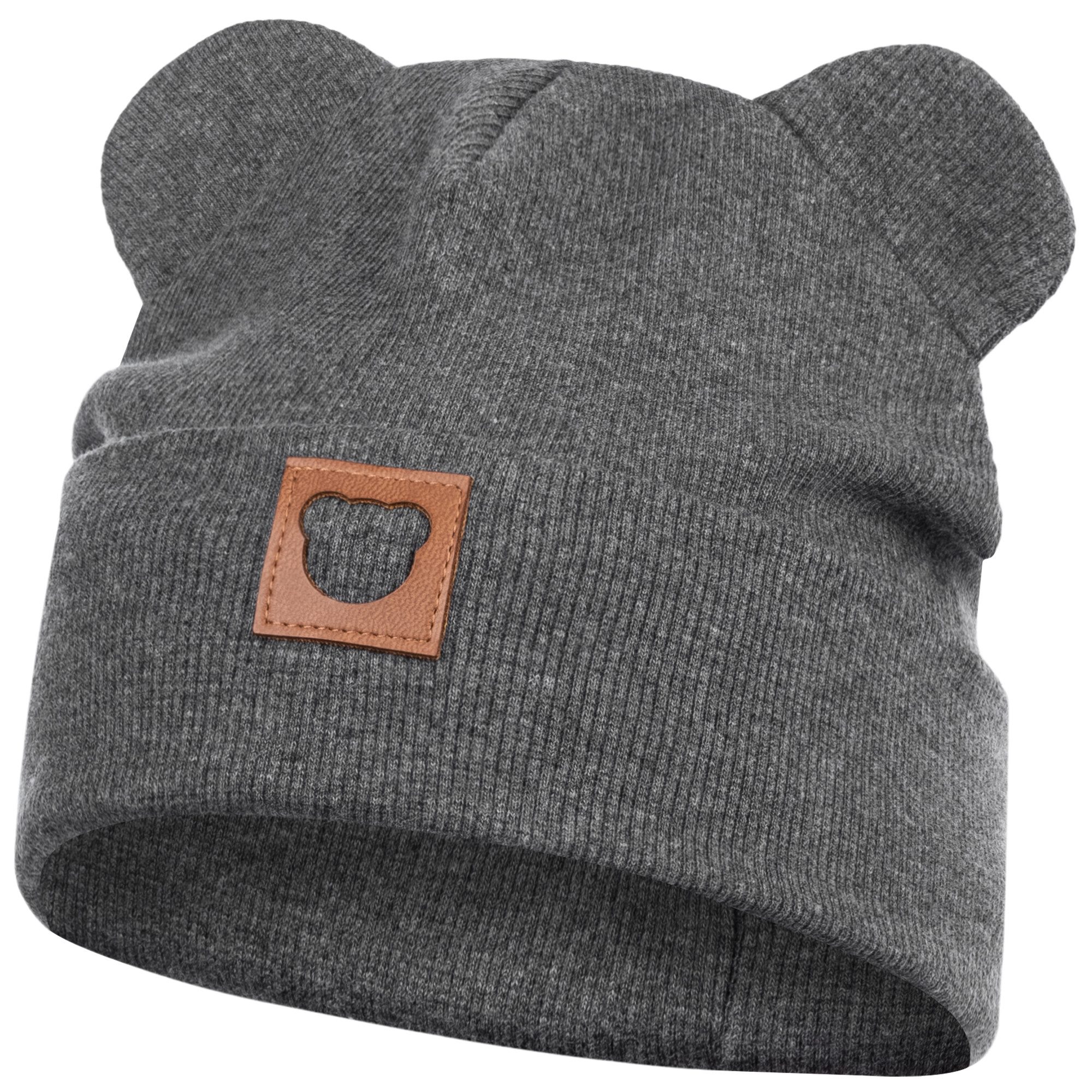 Smarilla Jerseymütze Übergangsmütze Baumwollmütze Beanie Bärenohren