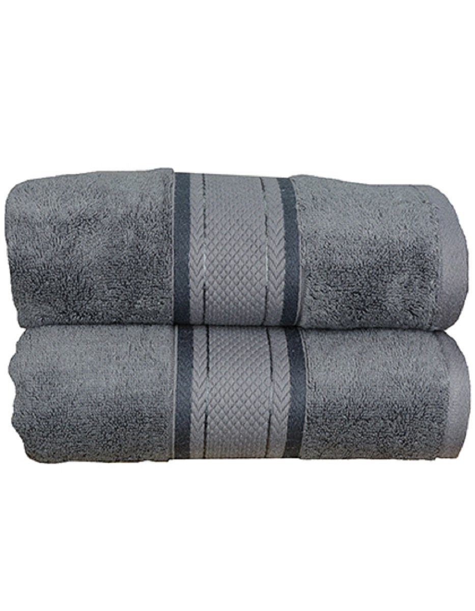 A&R Handtuch 2er Pack Handtücher / Badetücher - aus Bio-Bambus 600 g/m², dick und flauschig, antibakteriell, verschiedene Größen & Farben