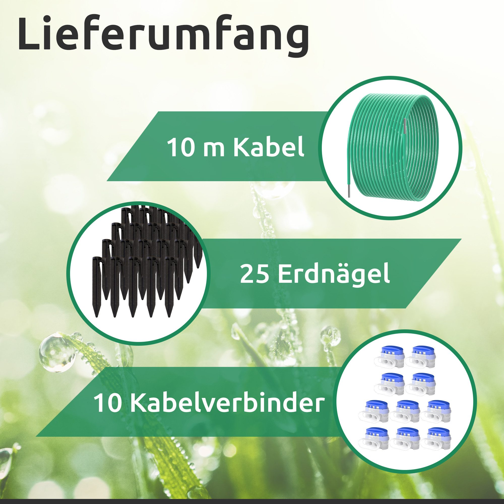 ECENCE Rasenmähroboter-Cover Zubehör Reparatur-Set Mähroboter 10m günstig online kaufen