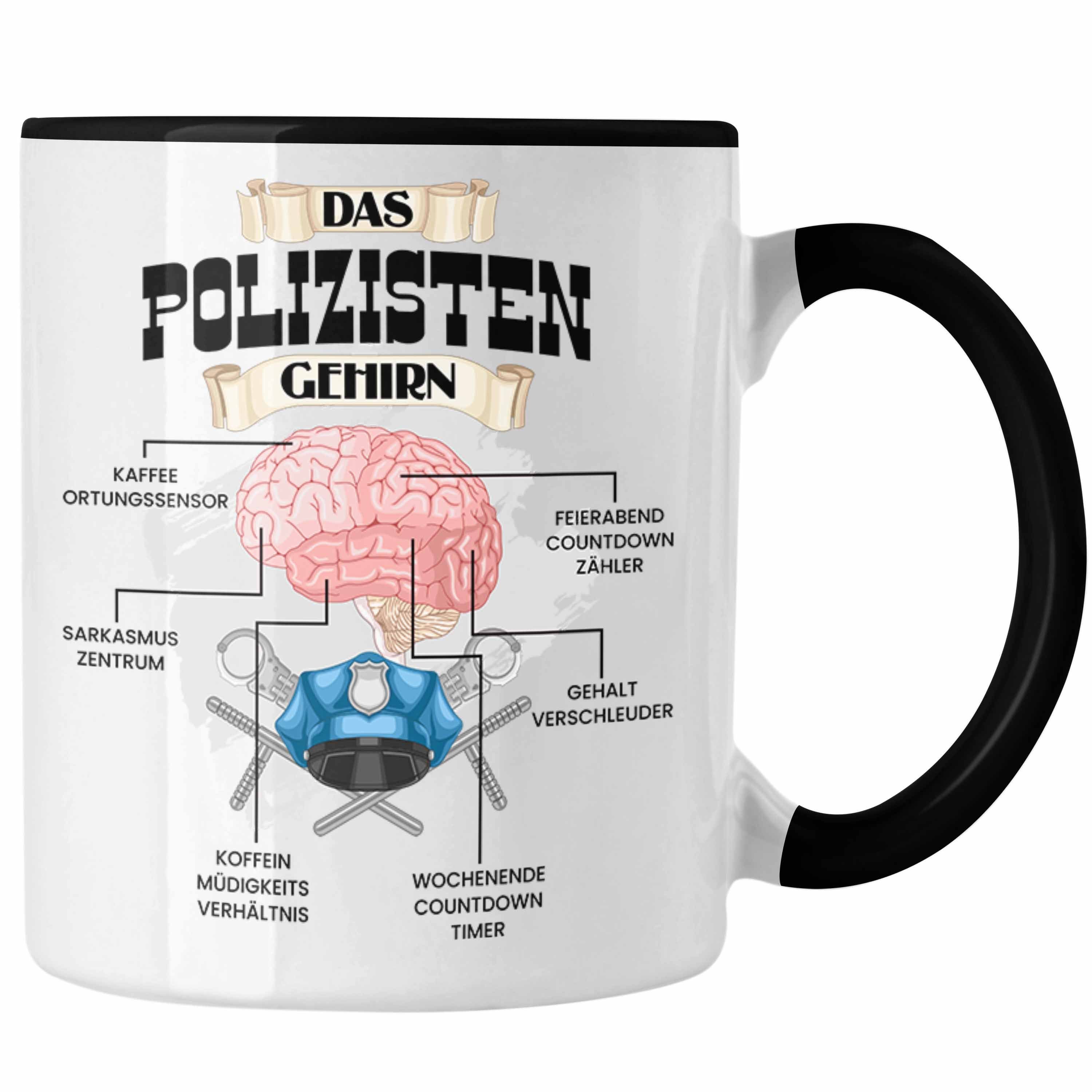 Trendation Tasse Trendation - Polozisten Polizisten für Polizei Schwarz Geschenk Lustiges Tasse