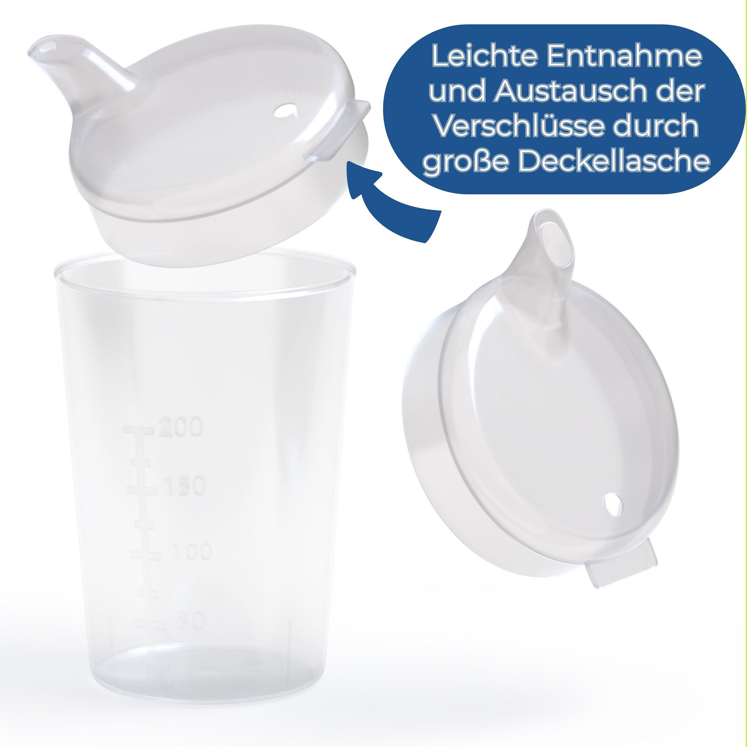 Horn Medical Schnabelbecher 3er Pack Horn Medical Schnabelbecher /Trinkhilfe -Farbe wählbar-, 3-tlg., lebensmittelechtes Polypropylen (PP), bunte & leicht erken – Bild 4 von 5