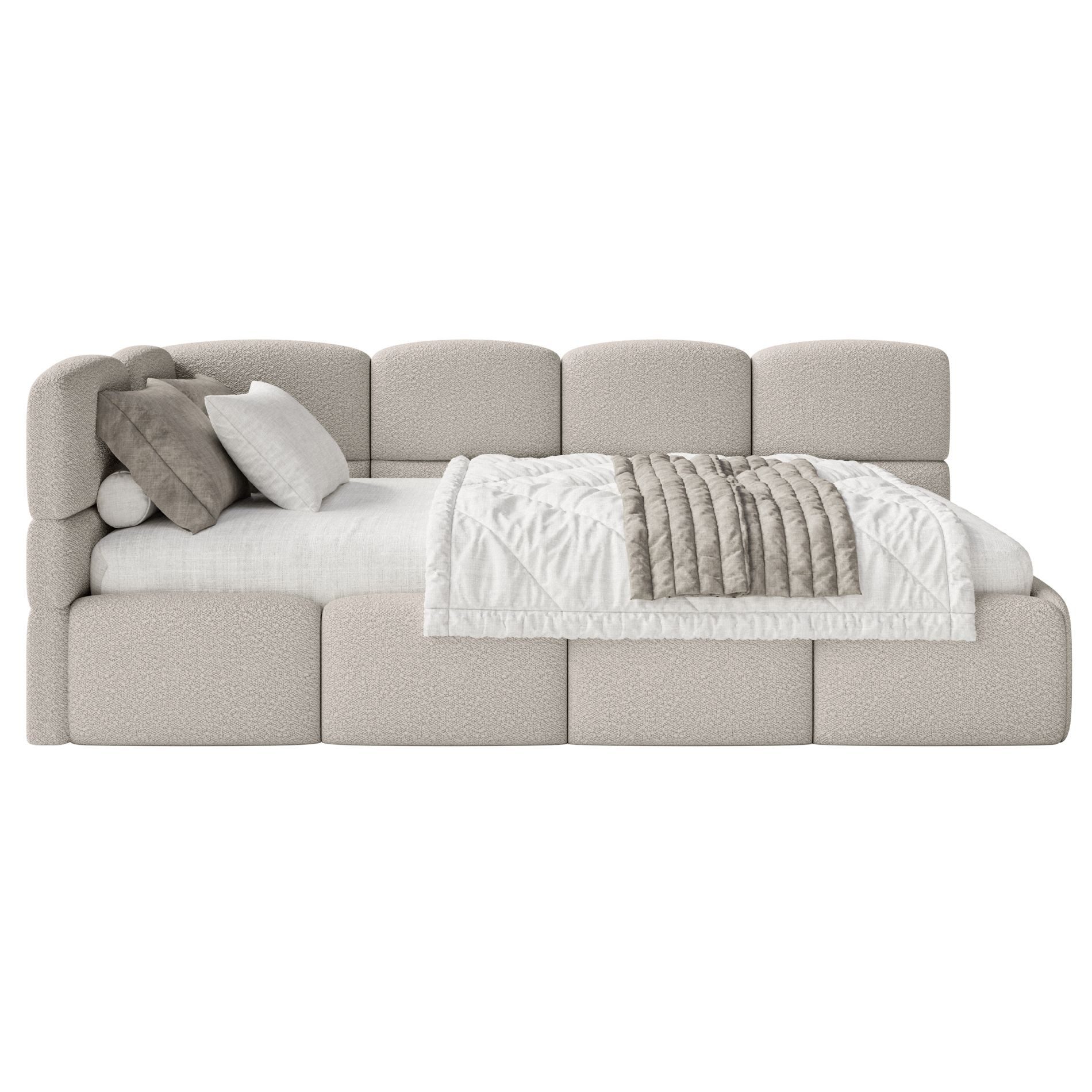 Selsey Jugendbett CLOUDY, mit Bettkasten, Bouclé, günstig online kaufen