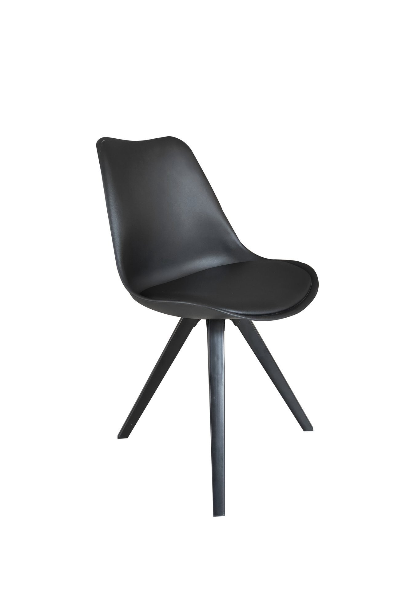 möbelando Stuhl KIRA (2er-Set), in Farbe cm, Abmessungen aus 48x86x56 (BxHxT) schwarz. Polyethylen Gefertigt in Kunststoff - schwarz
