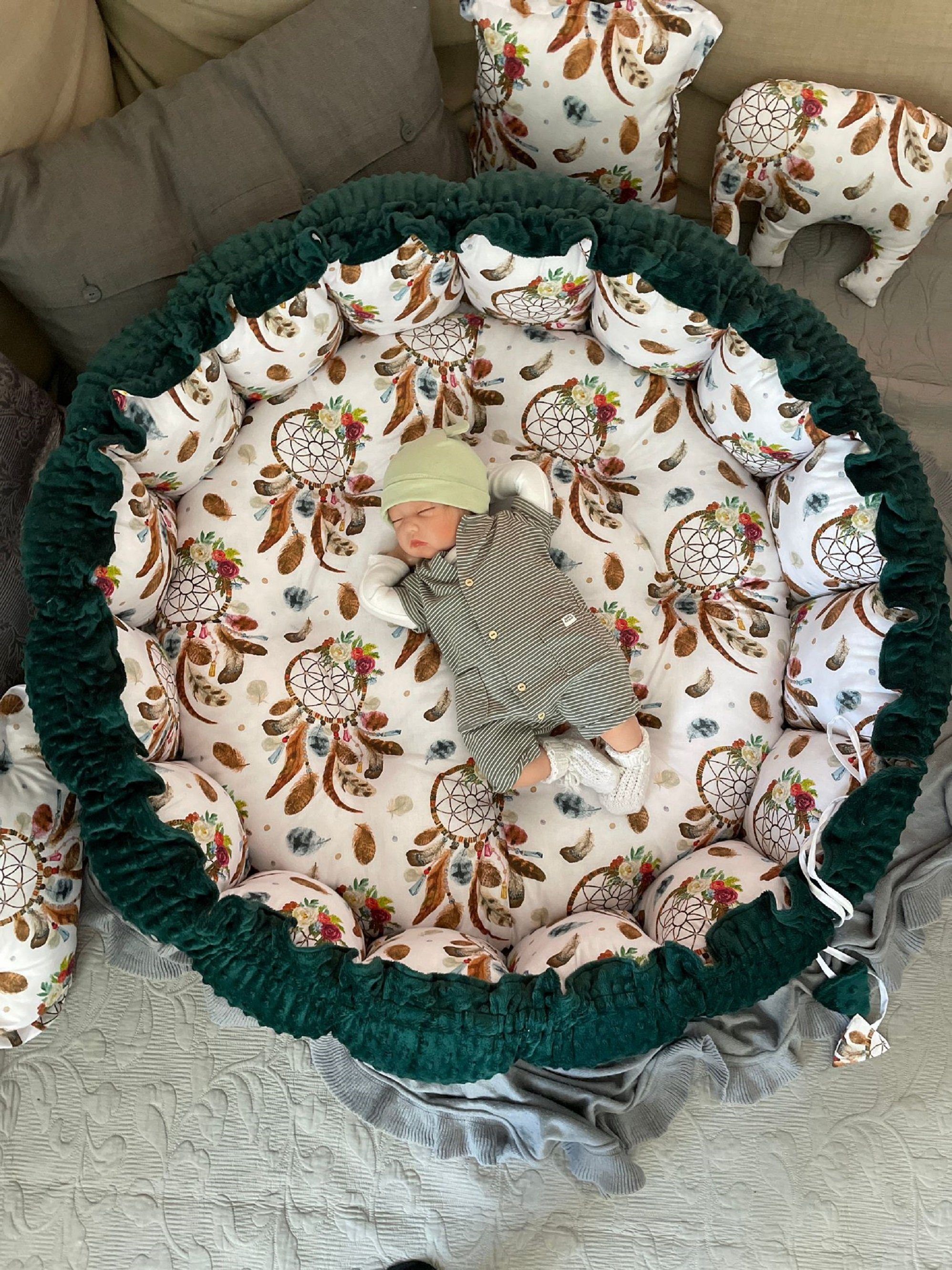 Loolay Bettnestchen XXXL ENGELSNEST Babykokon + 3x Kissen MINKY/ Baumwolle günstig online kaufen