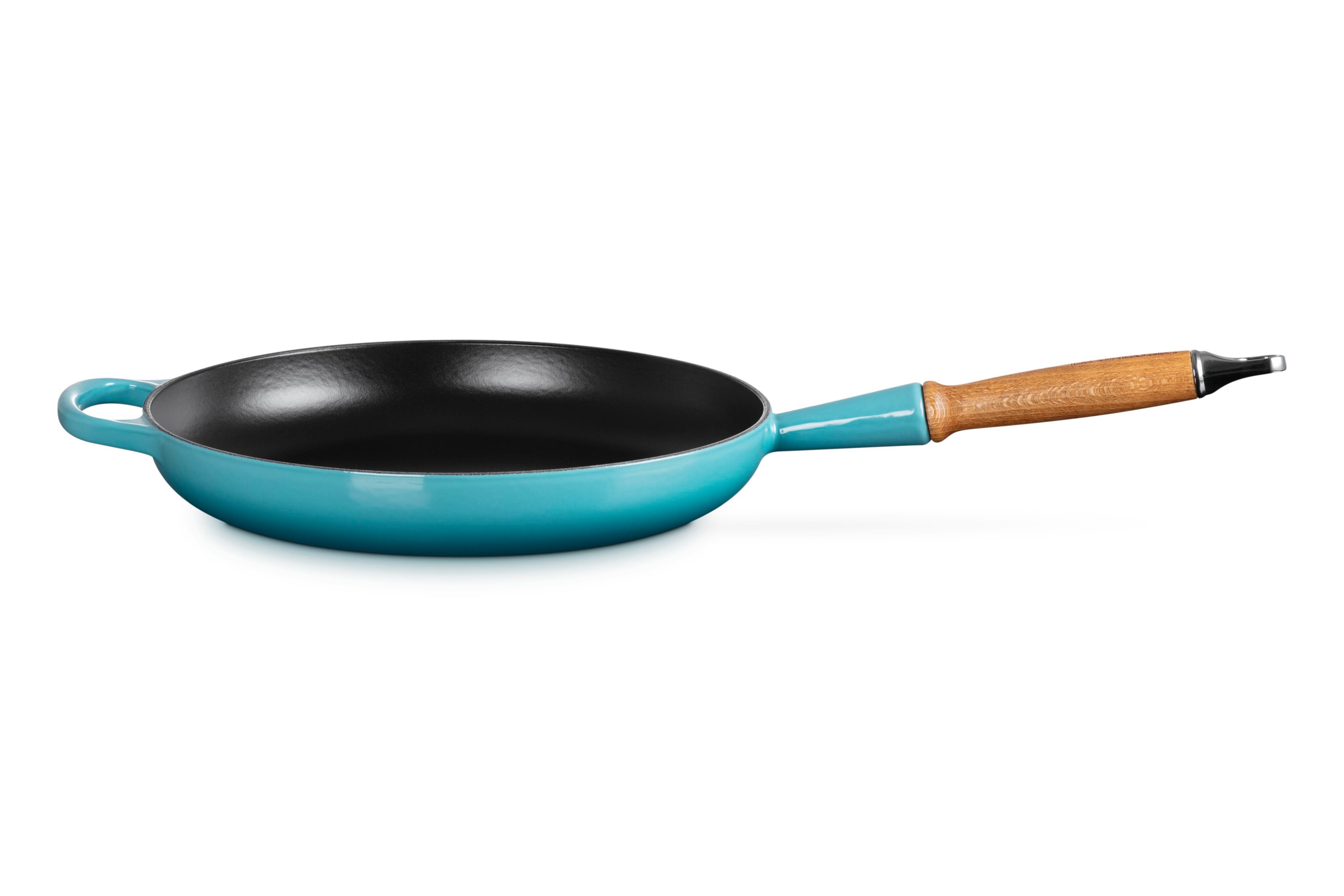 LE CREUSET Bratpfanne Signature Gusseisen mit Holzgriff, Gusseisen, 28 cm Karibik, 20258281700422