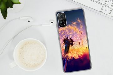 MuchoWow Handyhülle Löwenzahn - Blumen - Sonnenuntergang - Horizont - Nacht, Phone Case, Handyhülle Xiaomi Mi 10T, Silikon, Schutzhülle
