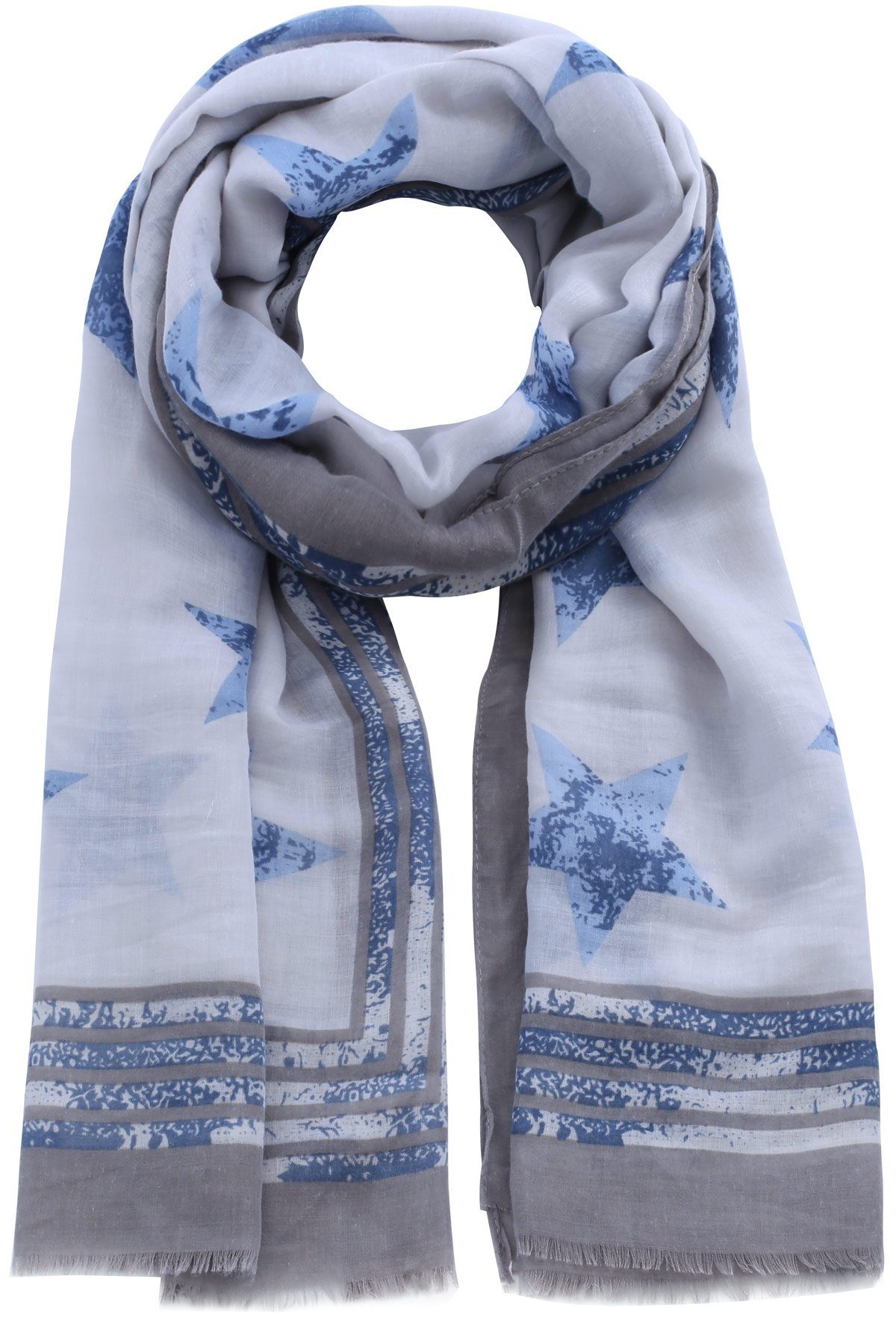 Faera Modeschal, Damen Schal Stars und Sterne weich und leicht Damenschal günstig online kaufen
