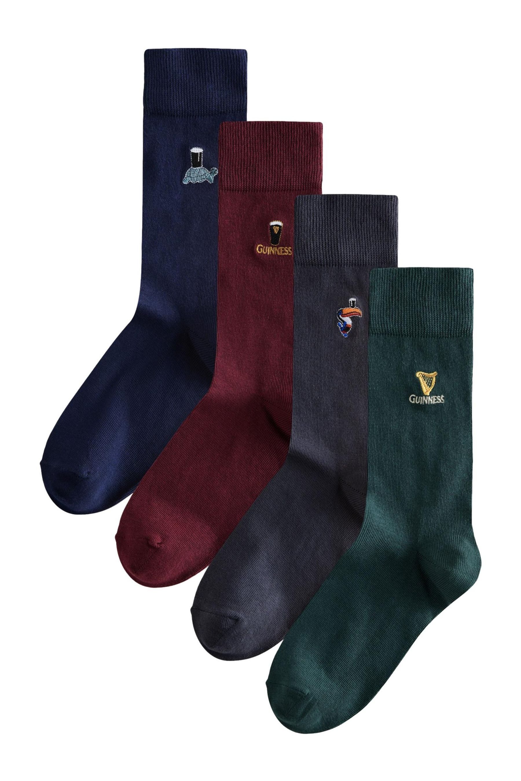 Basicsocken Lizenzierte Socken mit Guinness-Stickerei, 4er-Set