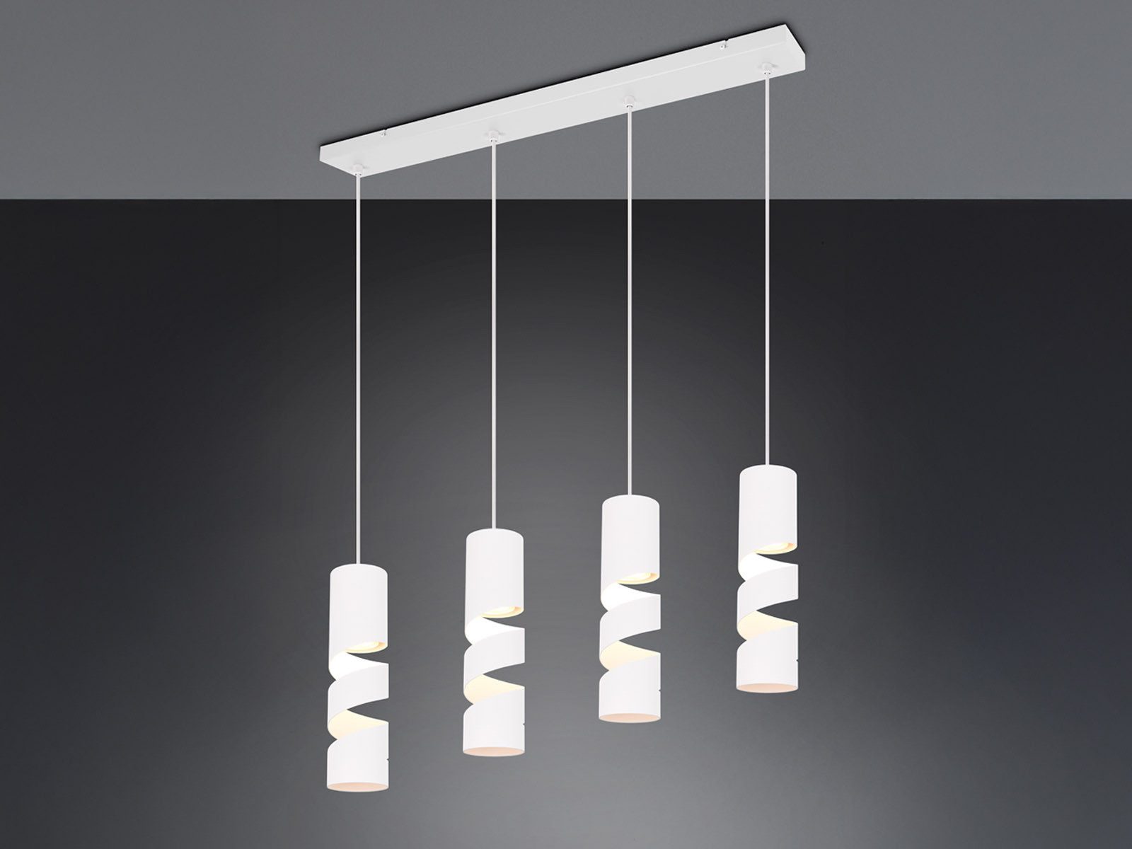 TRIO Leuchten LED Pendelleuchte, Dimmfunktion, LED wechselbar, warmweiß, Mehrflammig-e Esstisch-lampe hängend über-n Kochinsel, Breite 80cm