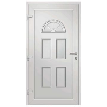 vidaXL Haustür Haustür Weiß 98x198 cm Eingangstür Außentür Nebeneingangstür