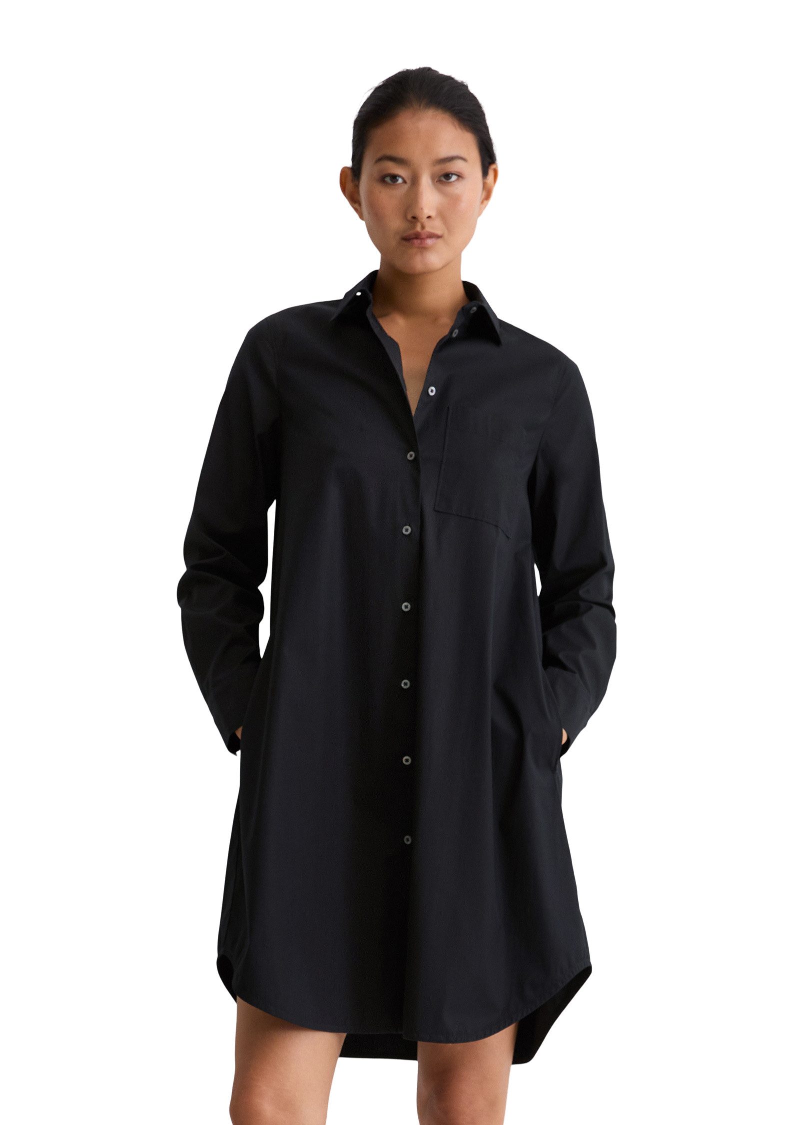 Marc O'Polo Hemdblusenkleid aus Baumwoll-Stretch günstig online kaufen