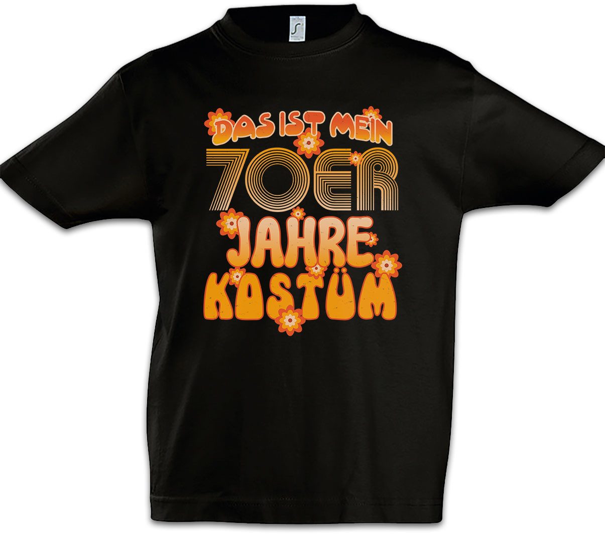 Urban Backwoods Print-Shirt Das ist mein 70er Jahre Kostüm Kinder T-Shirt Siebziger Hippie (1-tlg) Fasching Karneval Logo Verkleidung Fastnacht