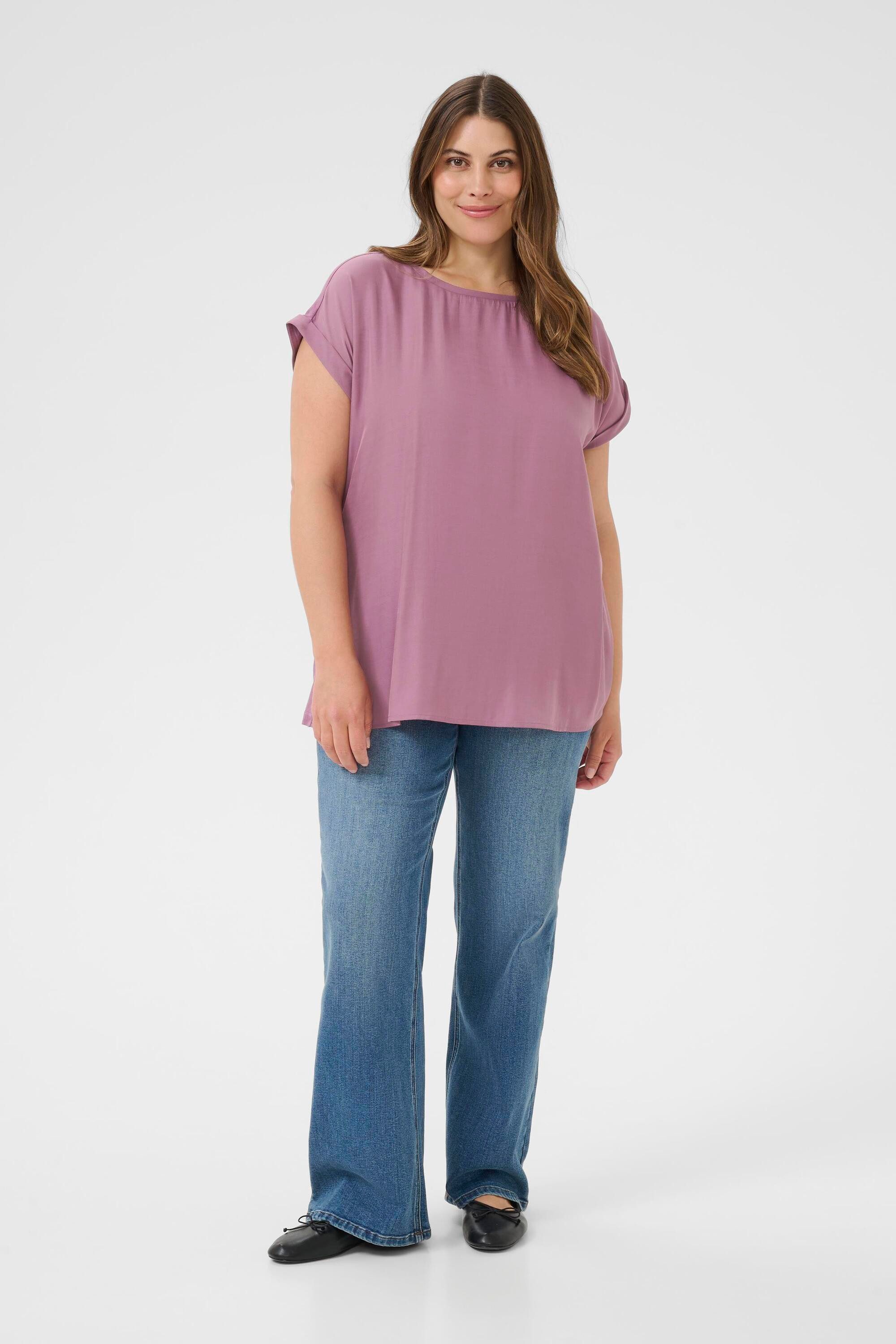 KAFFE Curve Langarmbluse Langarm-Bluse KCmilia Große Größen günstig online kaufen