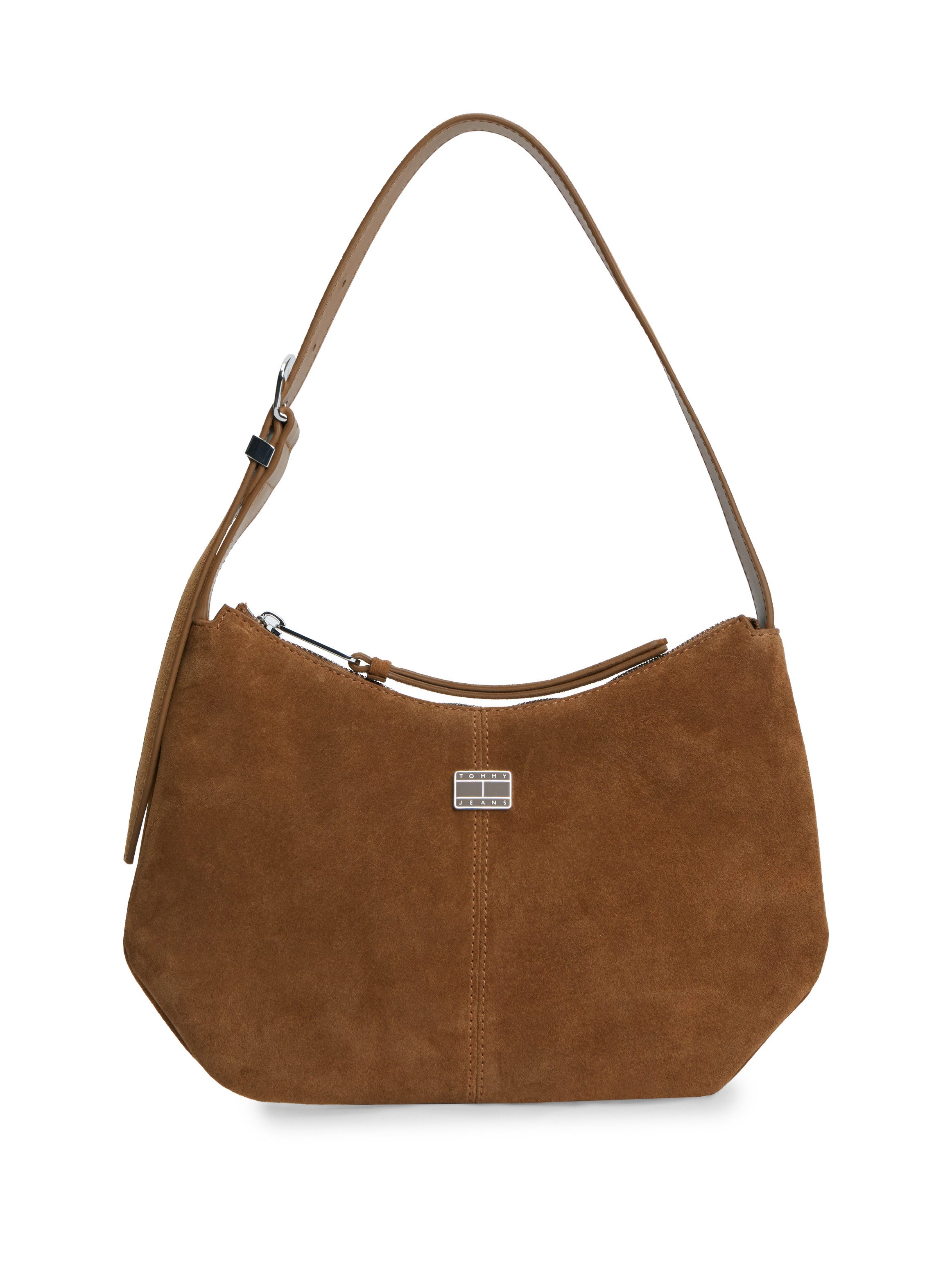 Tommy Jeans Schultertasche TJW SLOUCHY SUEDE SHOULDER BAG, Tragetasche, Schultertasche, Handtasche mit Ziernaht