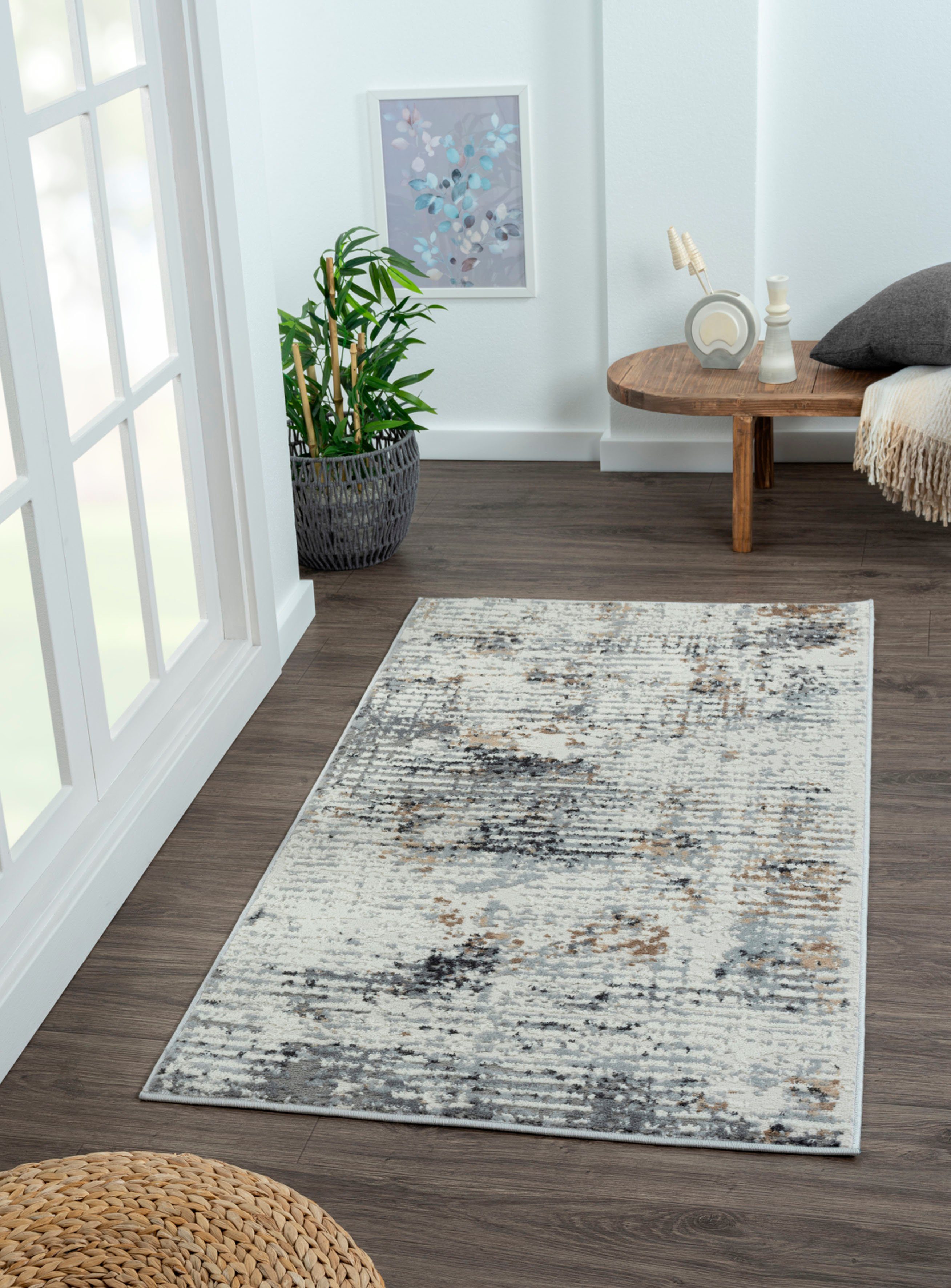 Myflair Möbel & Accessoires Teppich My Joy, LAGERRÄUMUNG!, rechteckig, Höhe: 8 mm, Kurzflor, Scandi-Design, besonders weich durch Microfaser