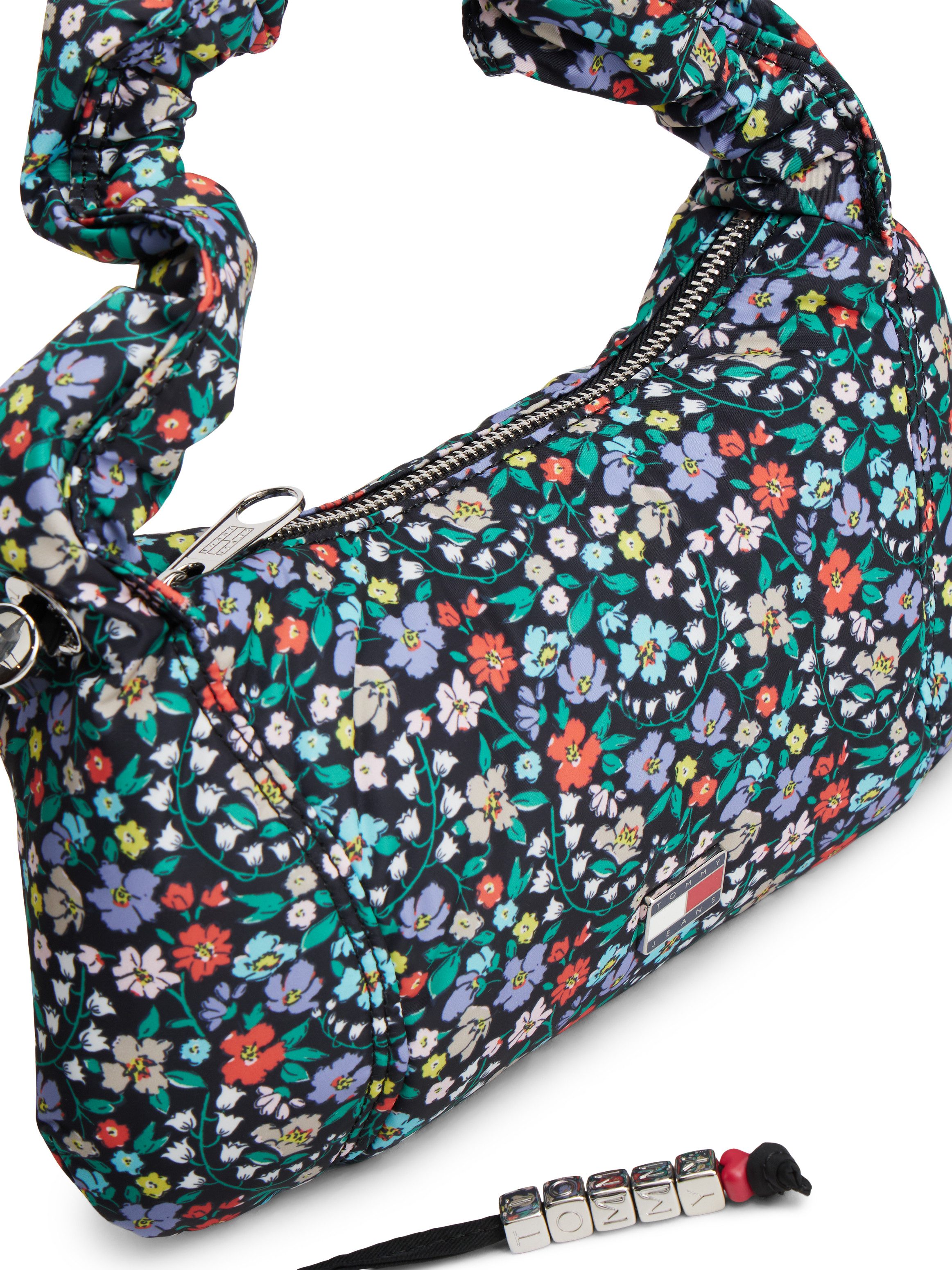 Tommy Jeans Schultertasche TJW CASUAL FLORAL SHOULDER, Damen Tragetasche, Umhängetasche in trendiger, bunter Blumenoptik