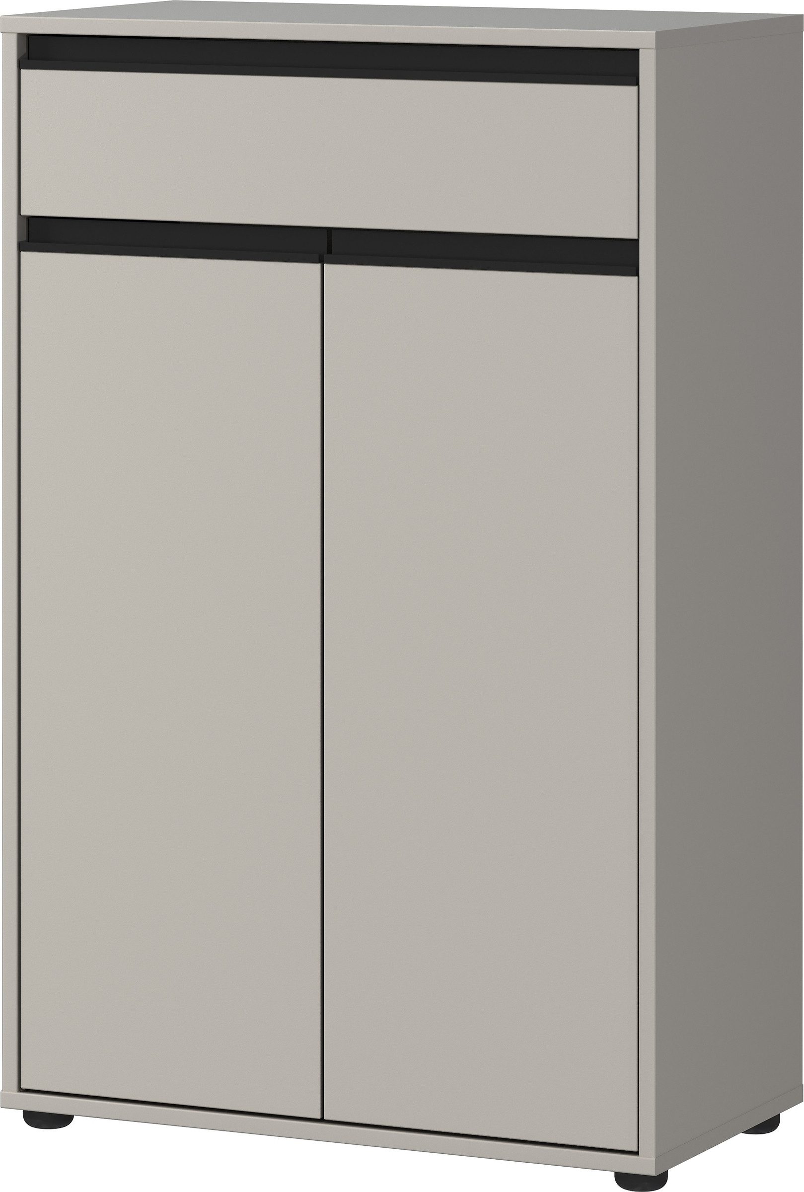freiraum Badkommode GW-LEMONT, Türen & Schublade mit Soft-Close, Steingrau - 63x98x34cm (BxHxT)