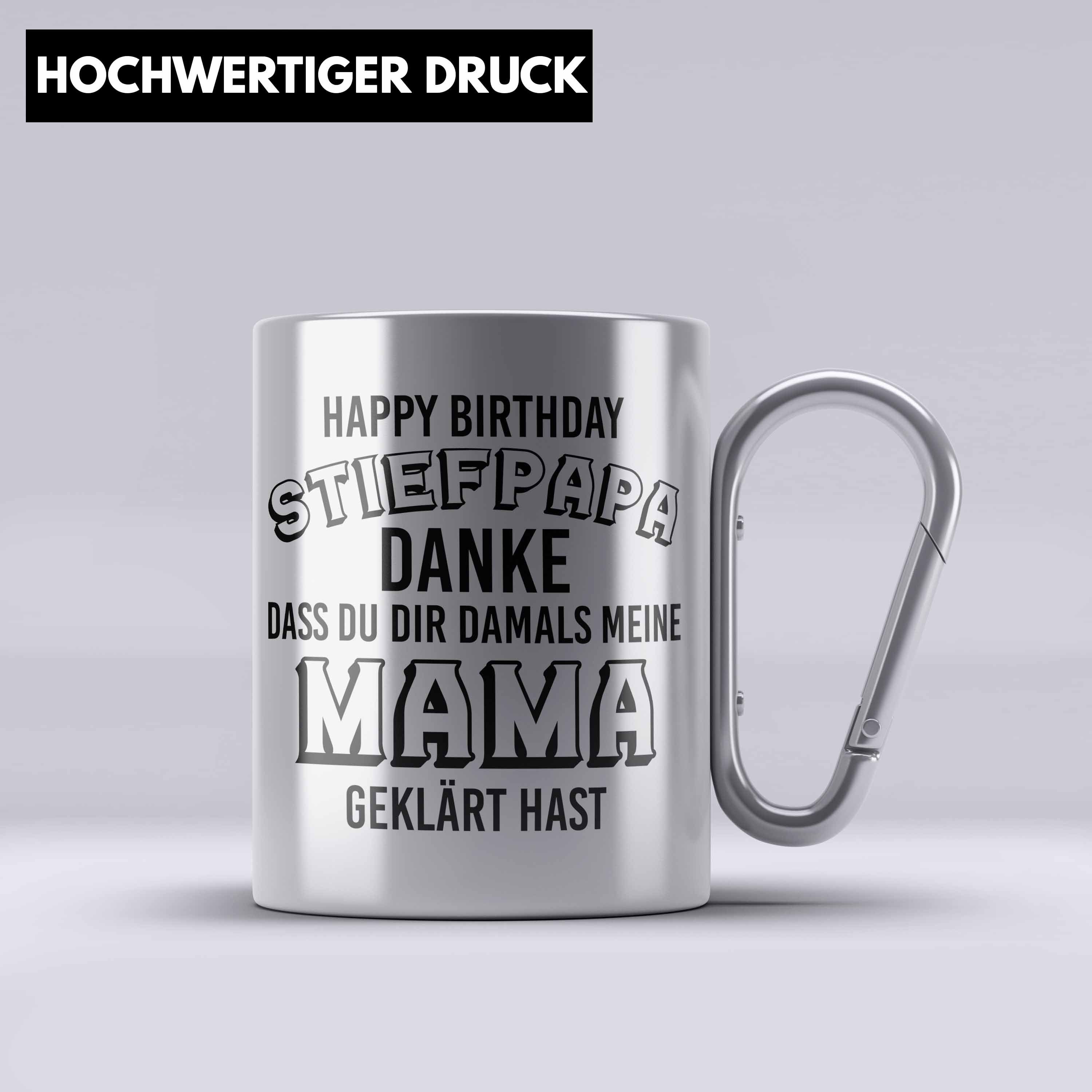 Rot Geschenk Sprüche Tasse Lustige Trendation Spruch Stiefvater Thermotasse G Stiefpapa Edelstahl