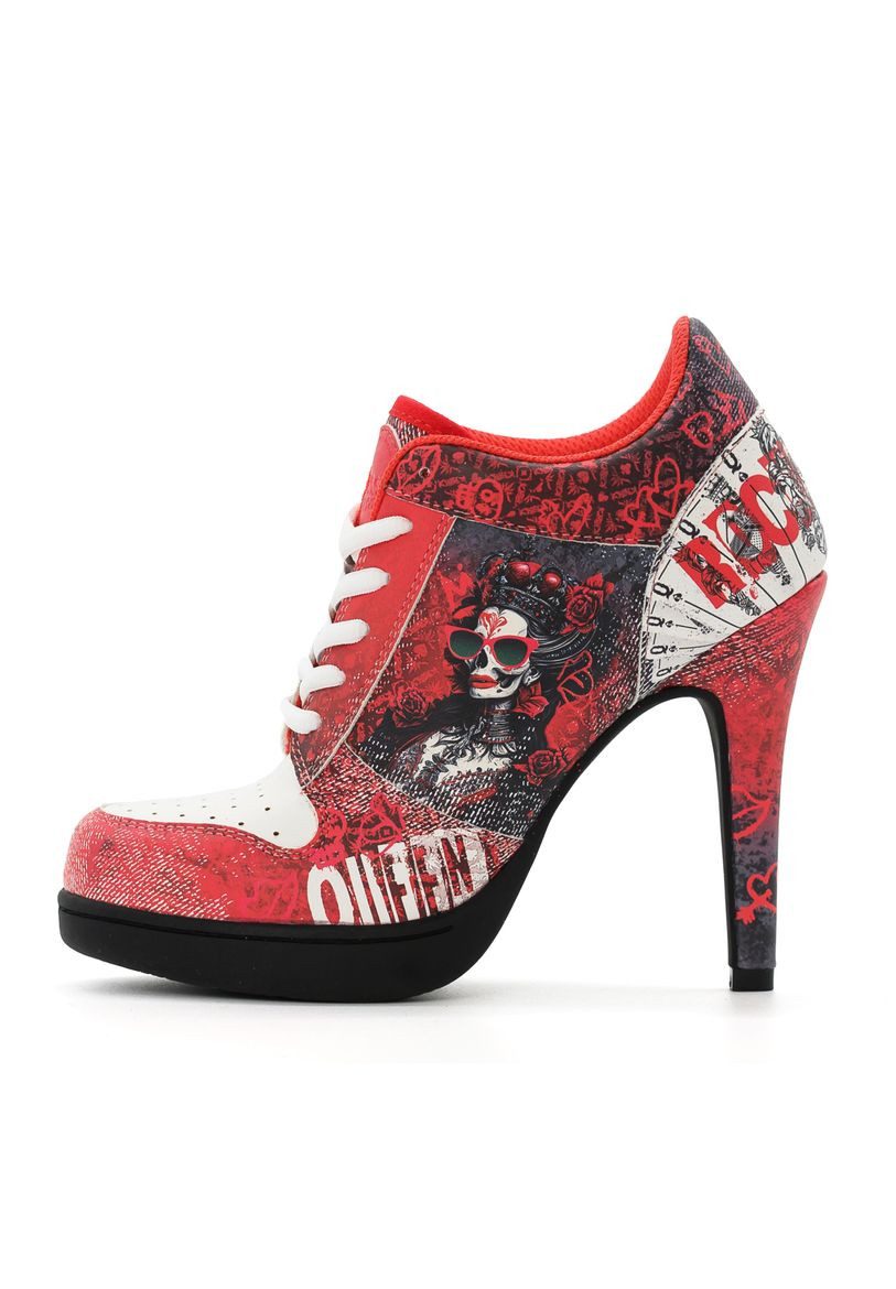 Missy Rockz POKERFACE 2.0 red/black High-Heel-Stiefelette Absatzhöhe:
