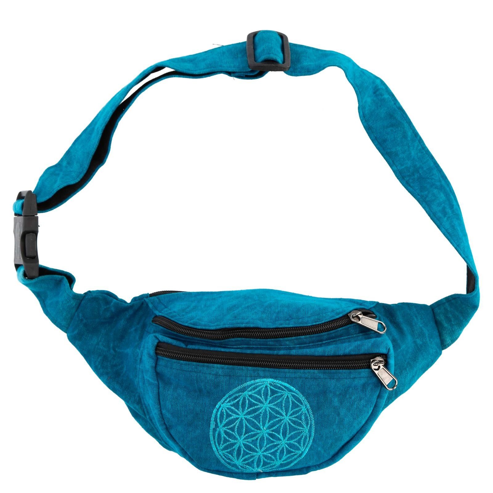 Bauchtasche Kunst&Magie Bauch/Schulter/Gürtel/Hüfttasche Stonewashed Lebensblume