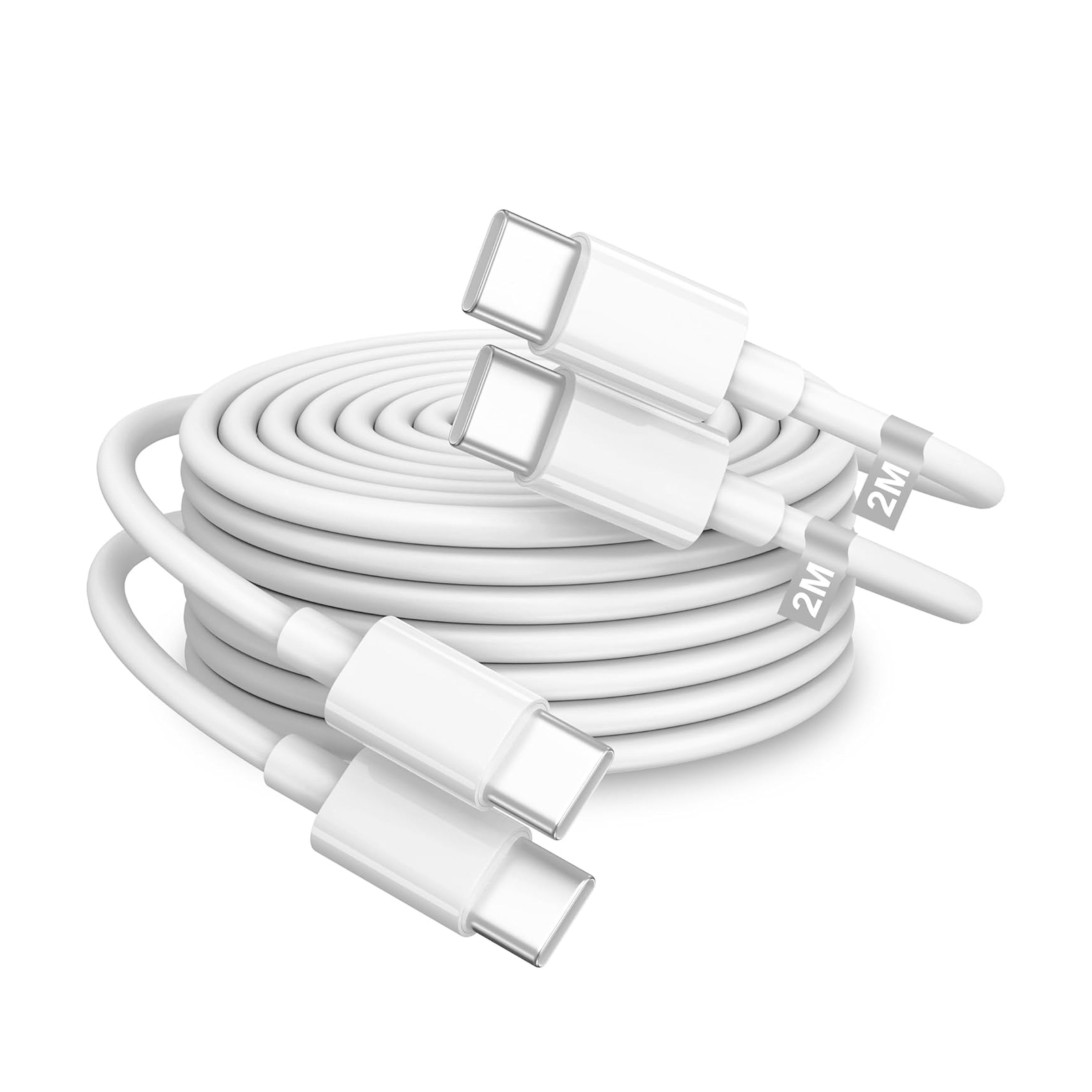 Futurea iPhone Samsung USB-C Kabel 100W Ladekabel 1m 2m USB-C Smartphone-Kabel, USB-C, USB Typ C, USB C, USB Typ C (200 cm), für iPhone 15 16 Pro Max Plus, iPad Mini, Samsung, Android