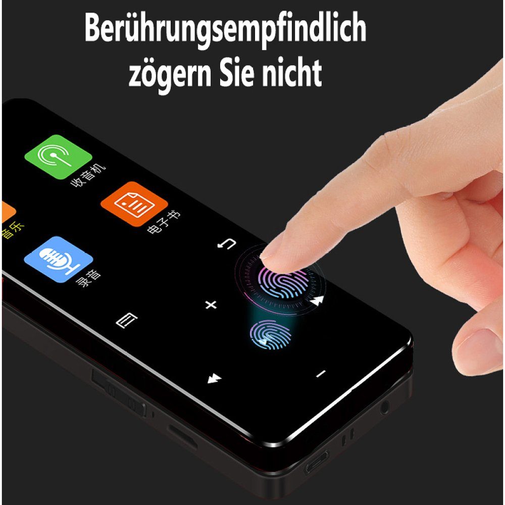 GelldG MP3 Player 1,8″ Touchscreen 16 GB MP3-Player Player Tragbarer MP3