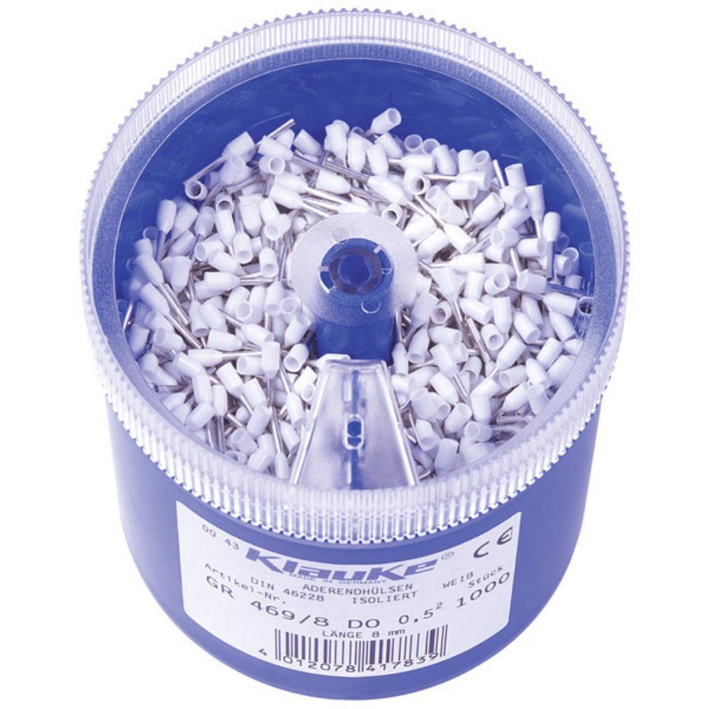 Klauke Aderendhülsen Klauke GR4698DO Aderendhülsen-Sortiment 0.5 mm² Teilisoliert Weiß 1000, GR4698DO
