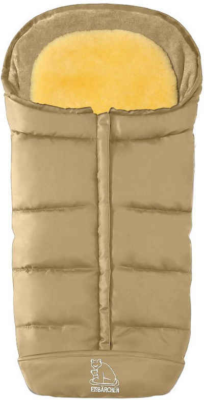 Heitmann Felle Fußsack Eisbärchen - Komfort 2 in 1 Winterfußsack, mit Lammfell-Einlage, für Kinderwagen und Buggy, waschbar