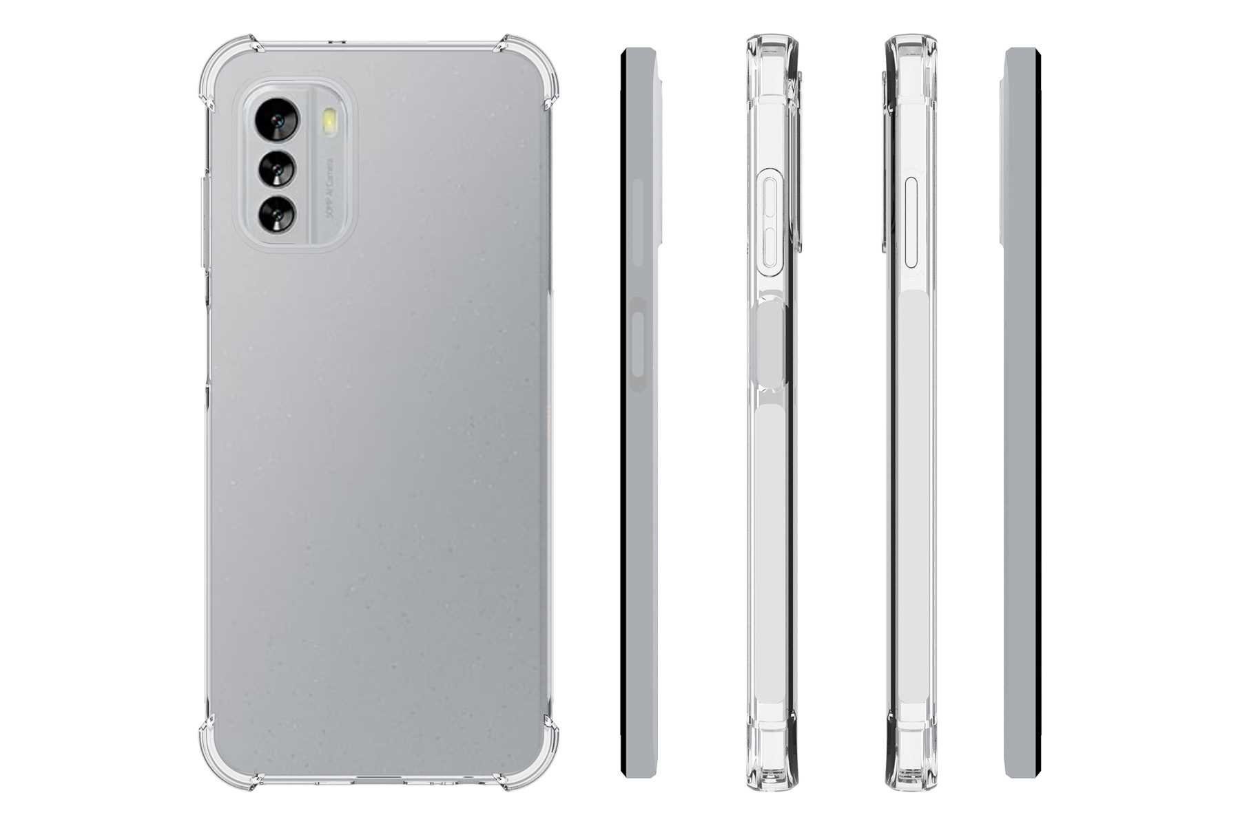 mtb more energy Smartphone-Hülle Clear Armor Case für Nokia G60 5G (6.58), Transparente TPU Schutzhülle Case Backcover mit Anti-Shock Verstärkung