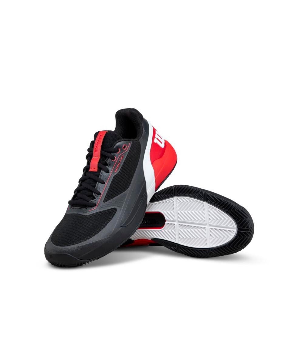 Wilson Rush Pro 5.0 Clay/Sandplatz schwarz/rot/weiss Herren Tennisschuh