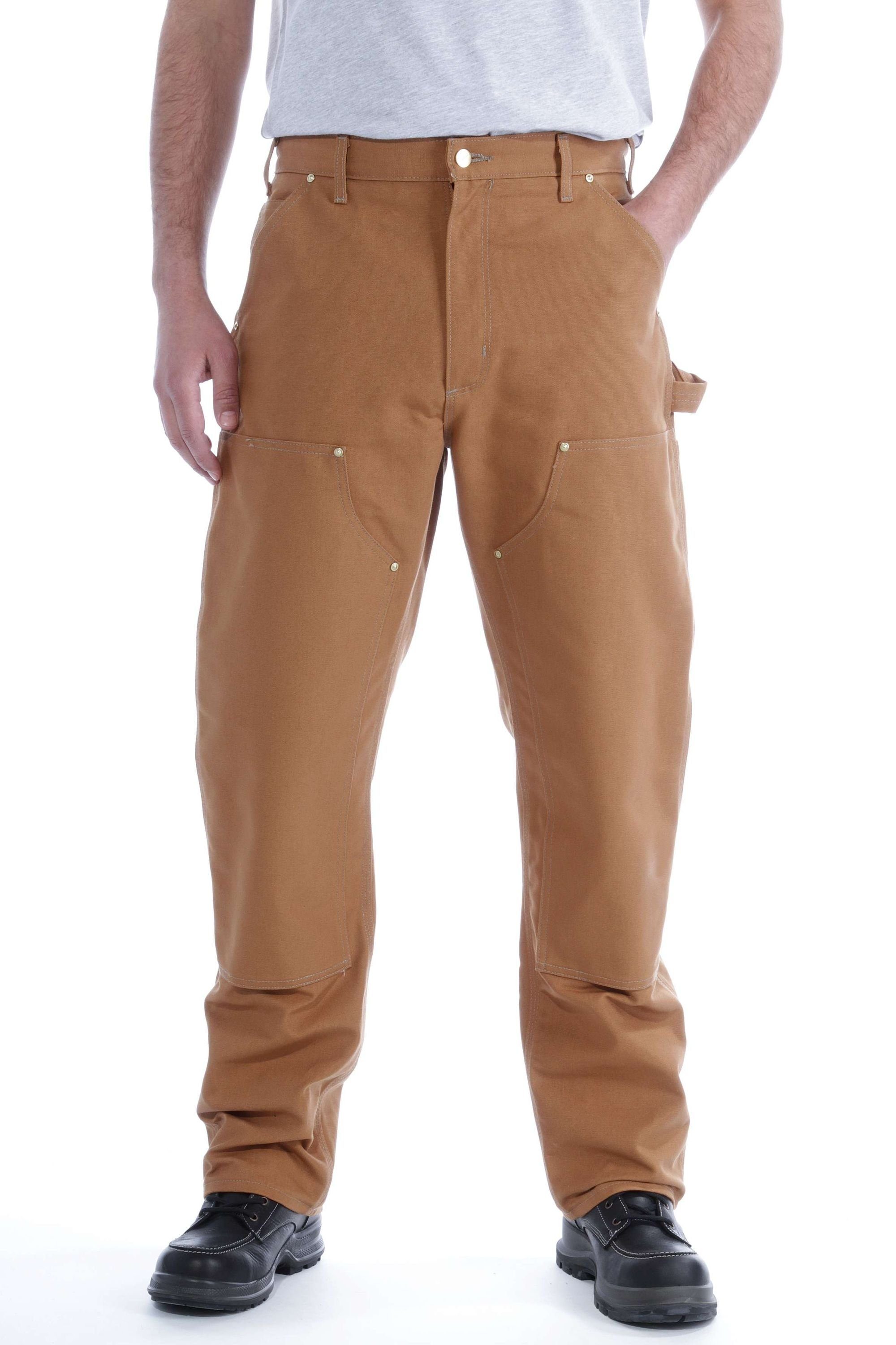Pant Duck brown (1-tlg) Arbeitsbundhose Front Logger carhartt® Double Carhartt