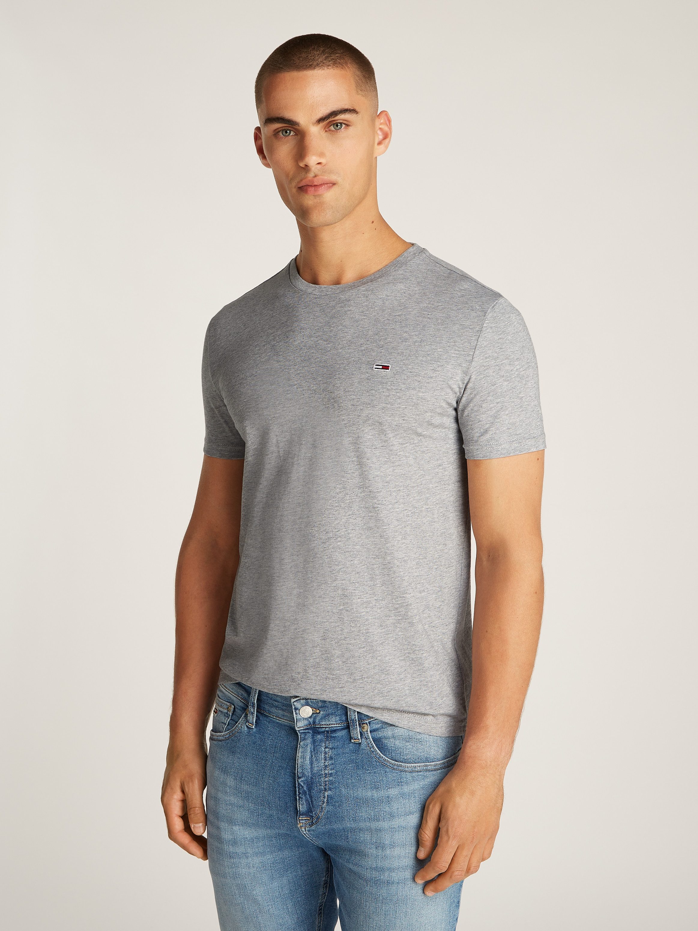 Tommy Jeans T-Shirt "TJM XSLIM JASPE HTR TEE EXT", Mit Rundhalsausschnitt günstig online kaufen