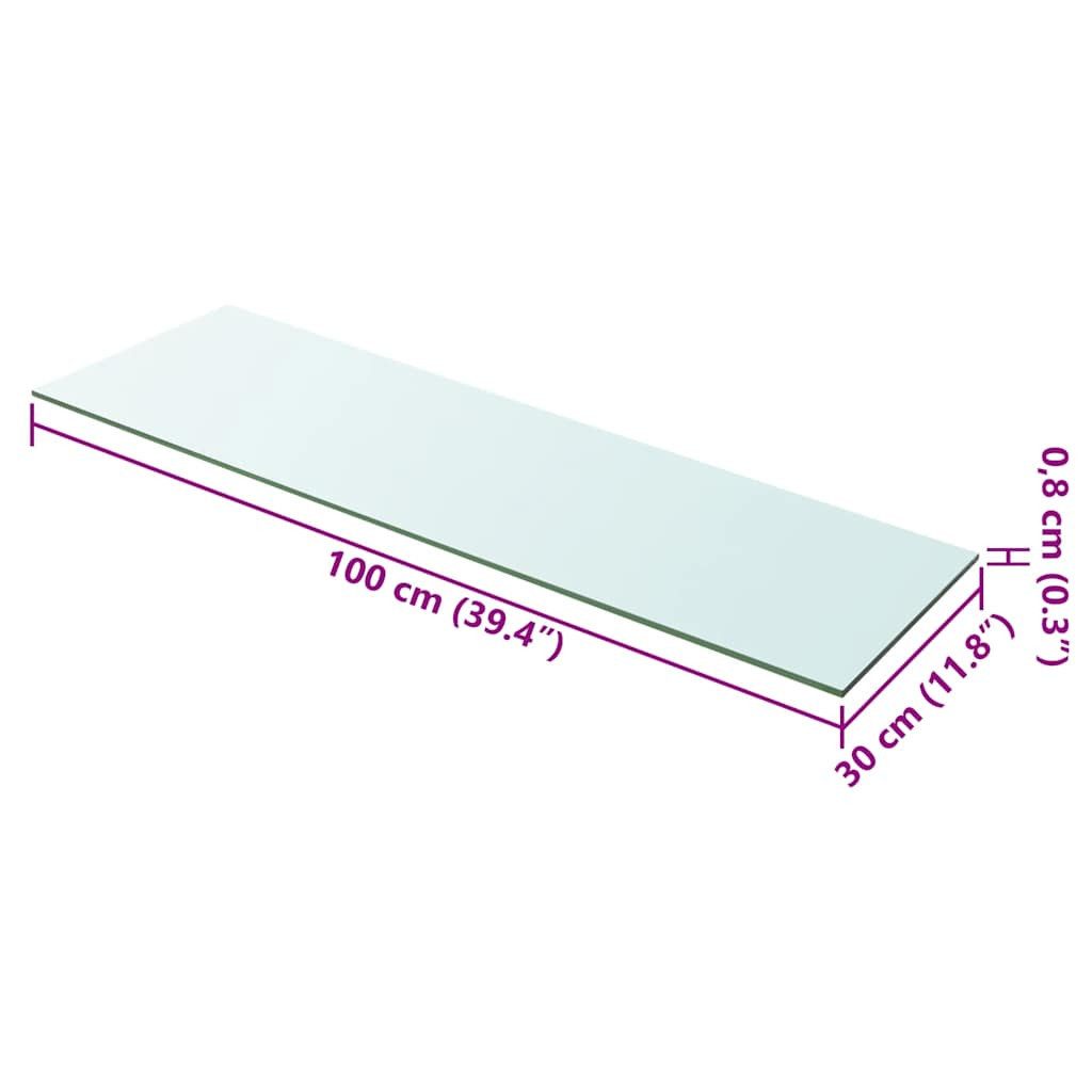 vidaXL Regal Regalboden Glas Transparent 100x30 cm, 1-tlg. – Bild 3 von 3