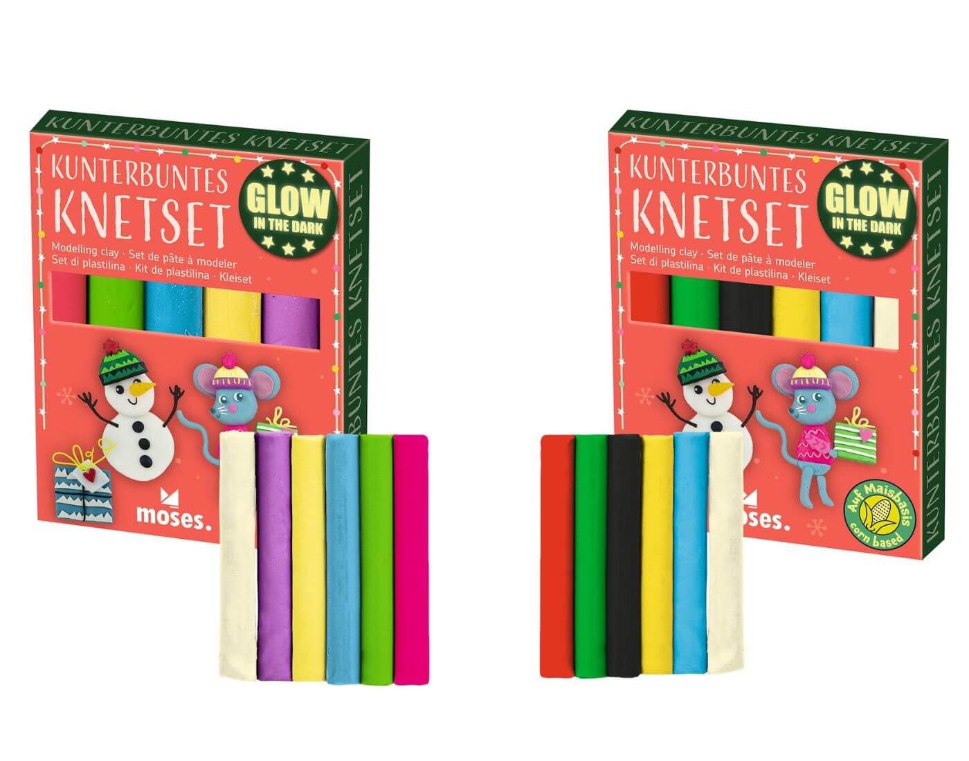 moses Weihnachtsfigur Knetset Glow Kunterbuntes